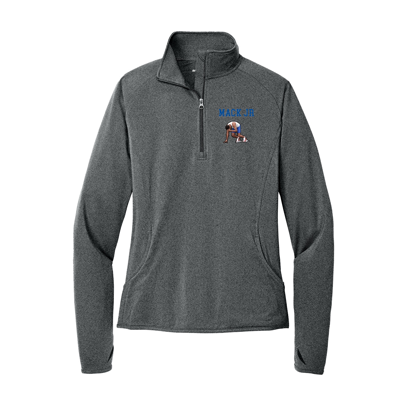 Women's Q-Zip Pullover — Shirsey in Grey