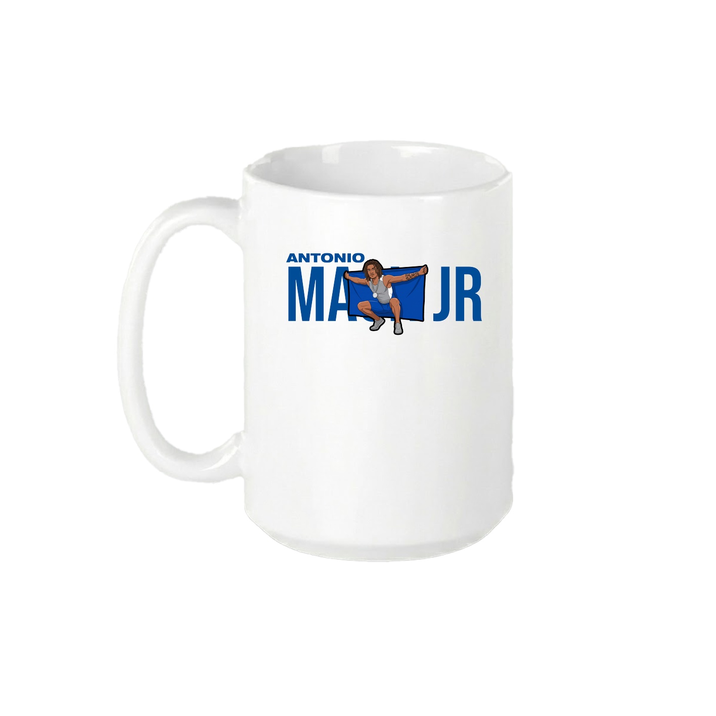 15oz Coffee Mug — Player Name in White