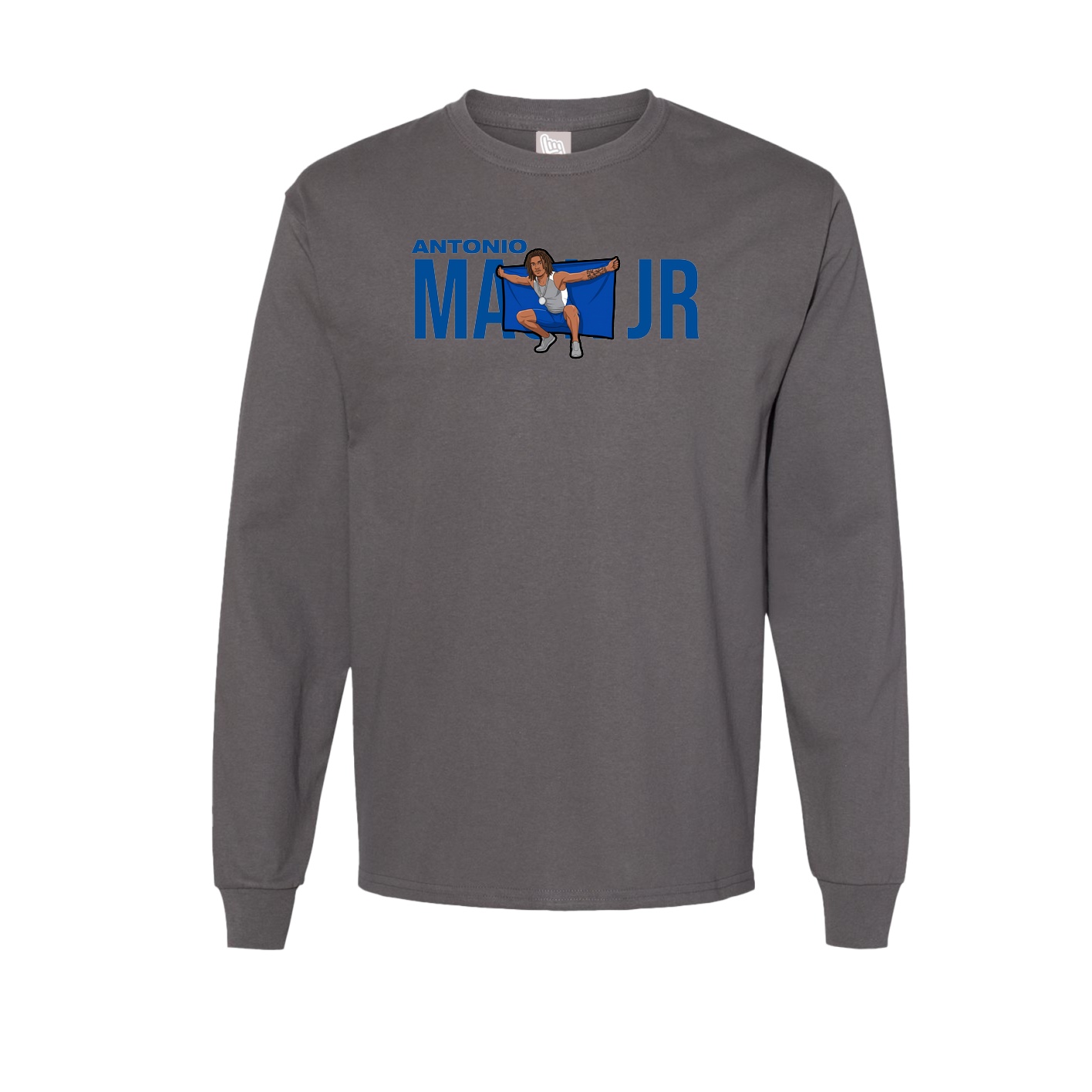 Long Sleeve Tee — Player Name in Grey