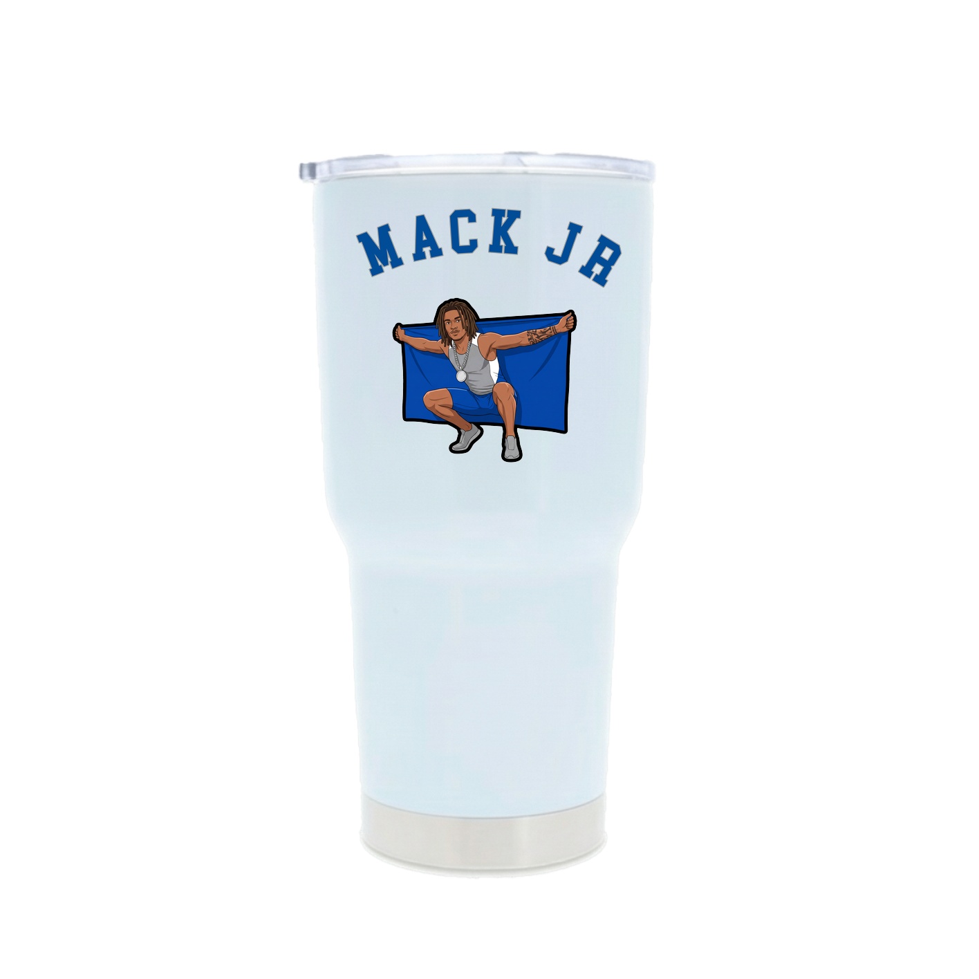 30oz Stainless Steel Tumbler — Shirsey Arch in White