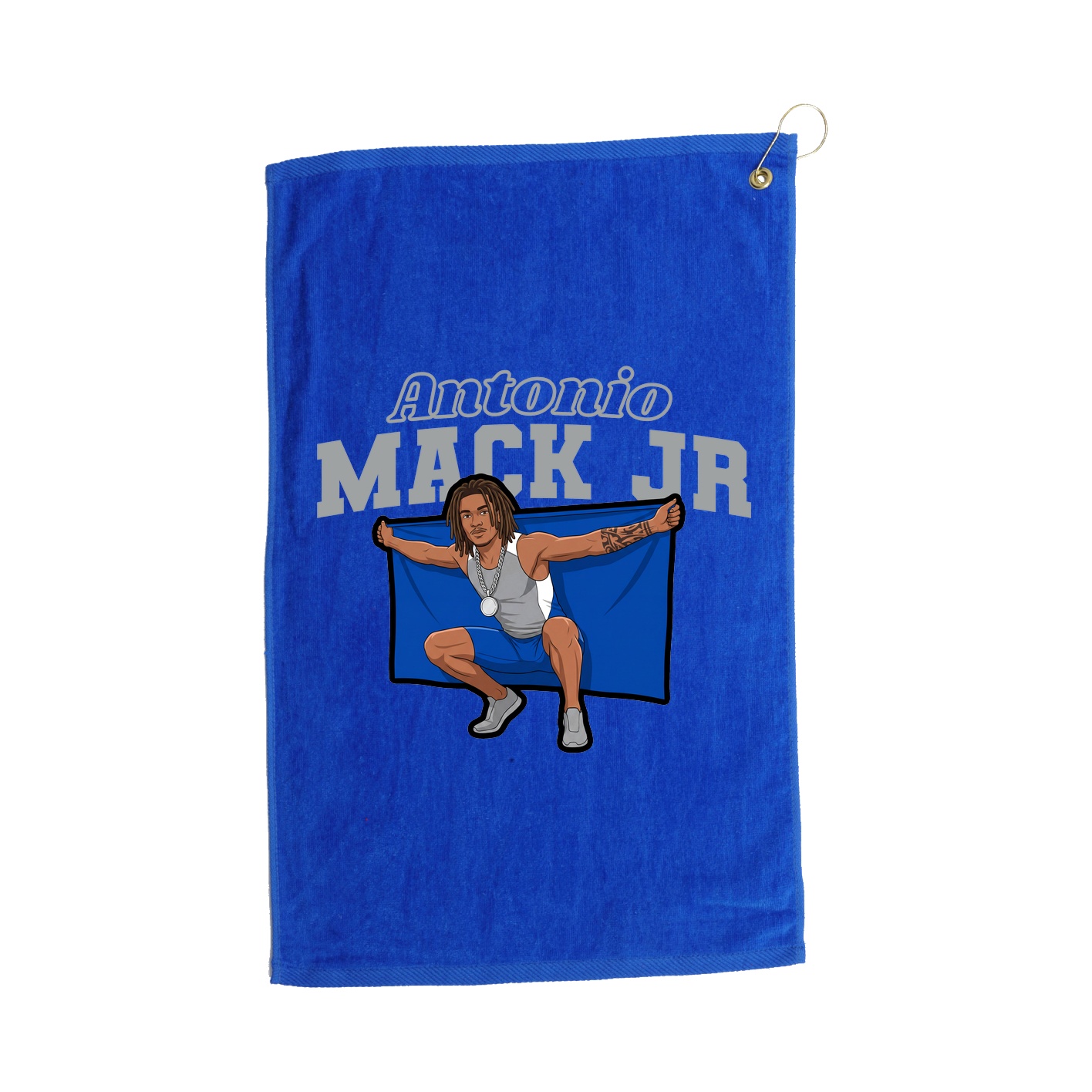 Golf Towel — Name Arch in Royal