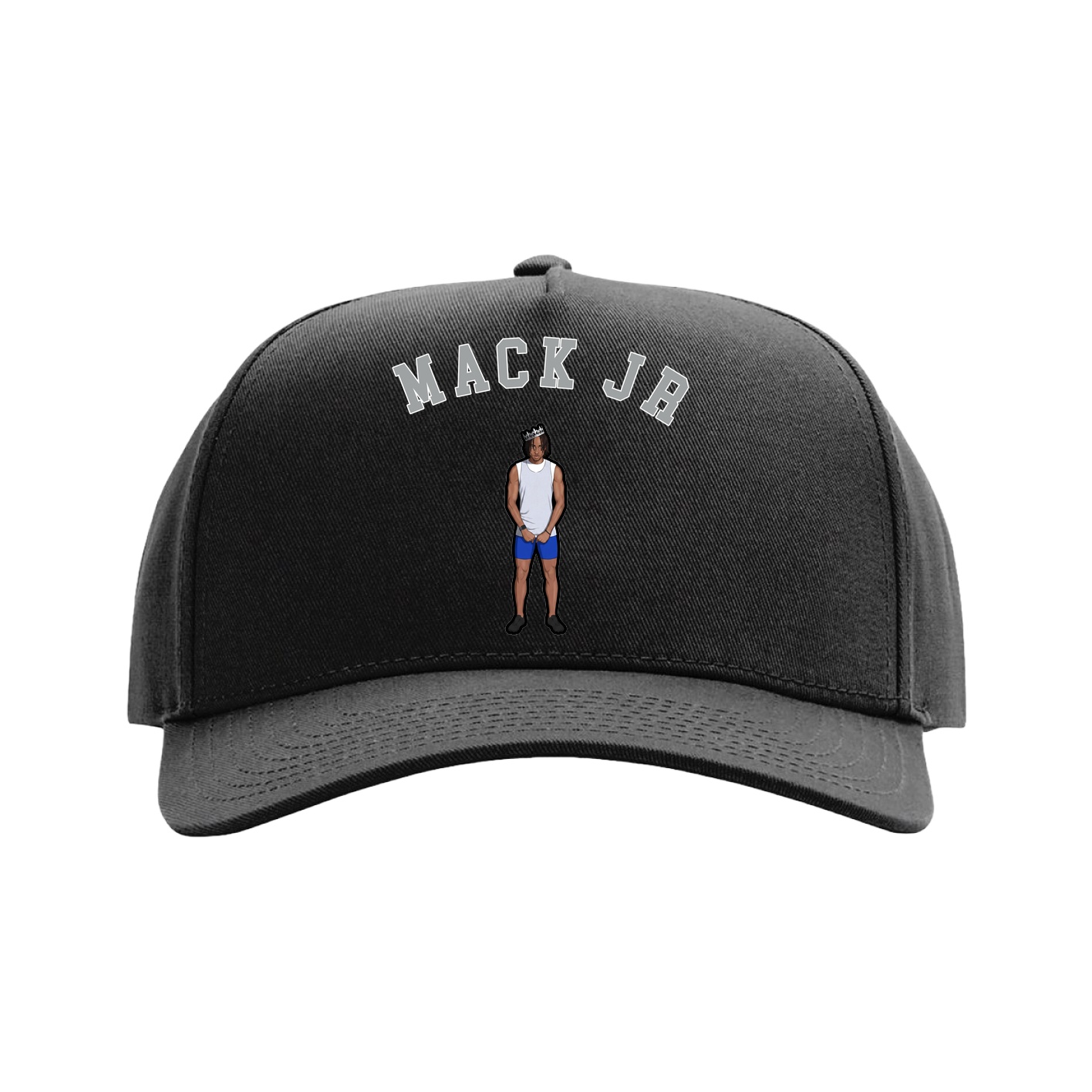 Full Fabric Five-Panel Champ Cap — Shirsey Arch in Black