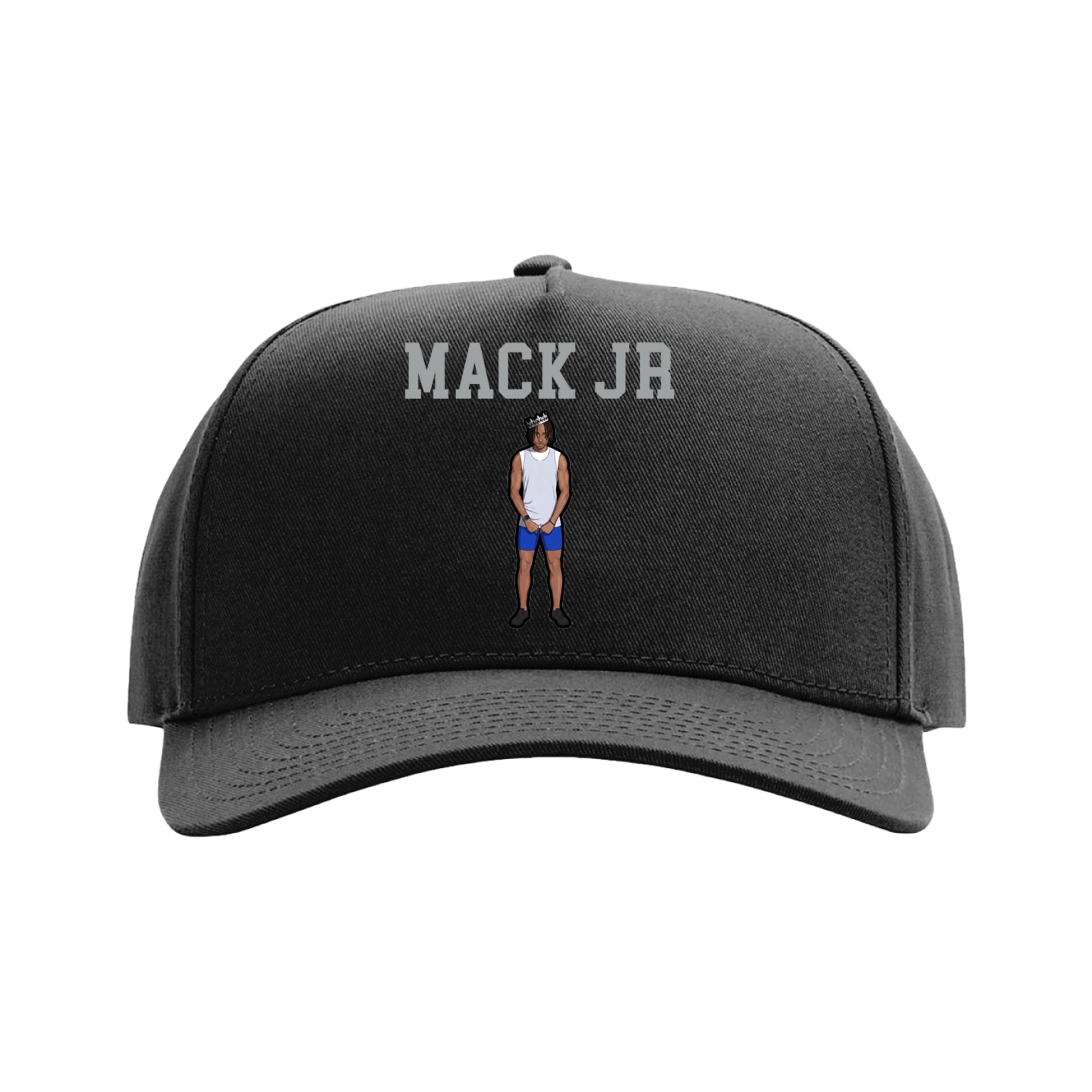 Full Fabric Five-Panel Champ Cap — Shirsey in Black