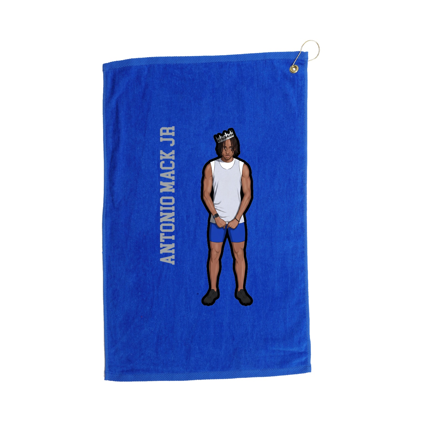 Golf Towel — Name Vertical in Royal