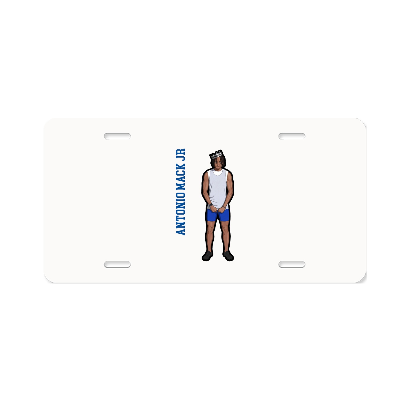 License Plate — Name Vertical in Classic