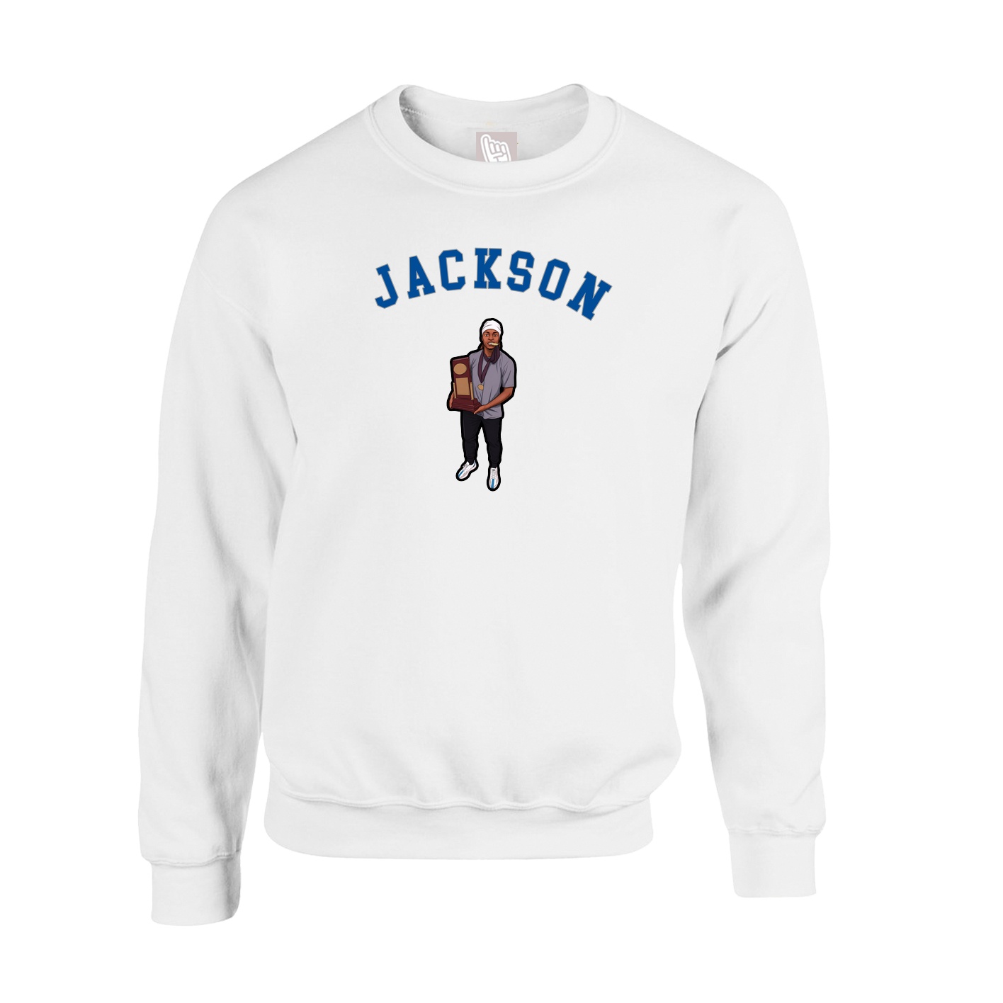 Fleece Crew — Shirsey Arch in White