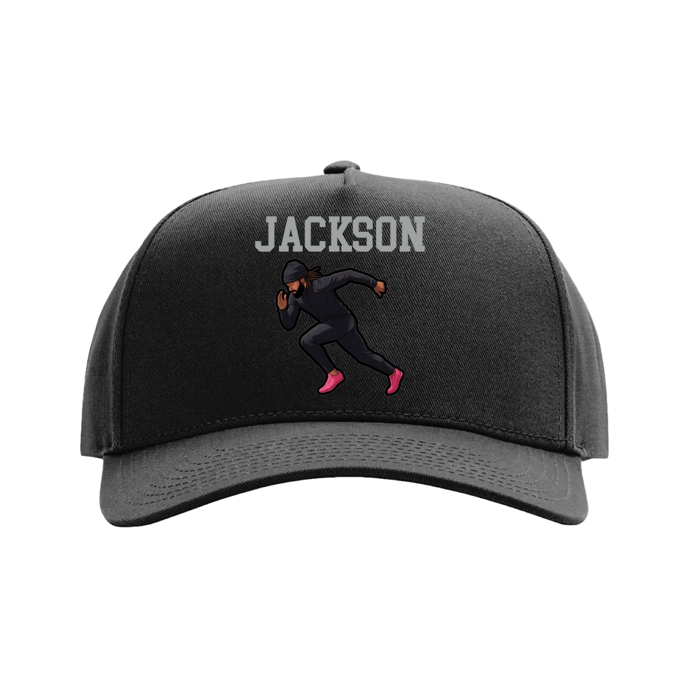 Full Fabric Five-Panel Champ Cap — Shirsey in Black