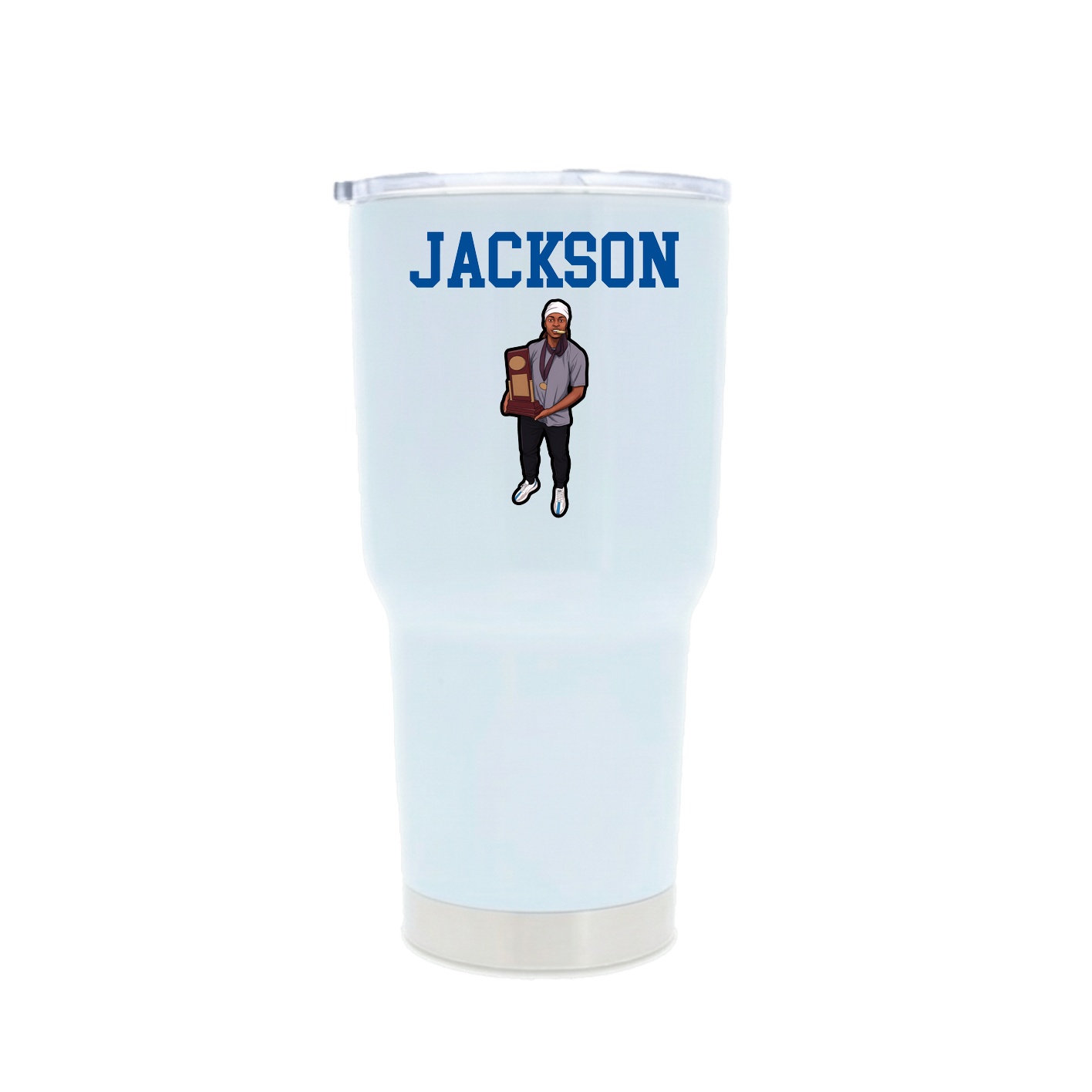 30oz Stainless Steel Tumbler — Shirsey in White