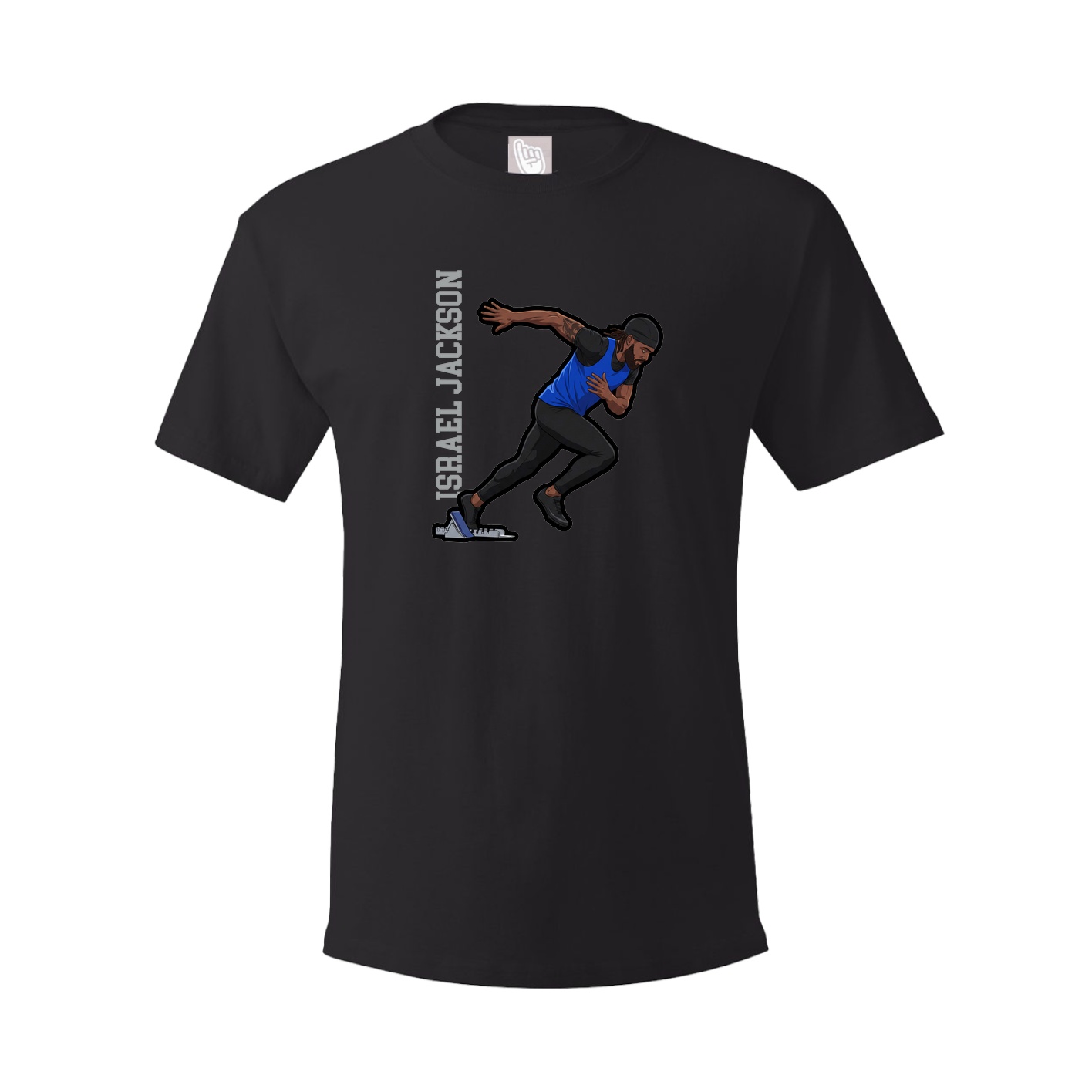 Youth Tee — Name Vertical in Black