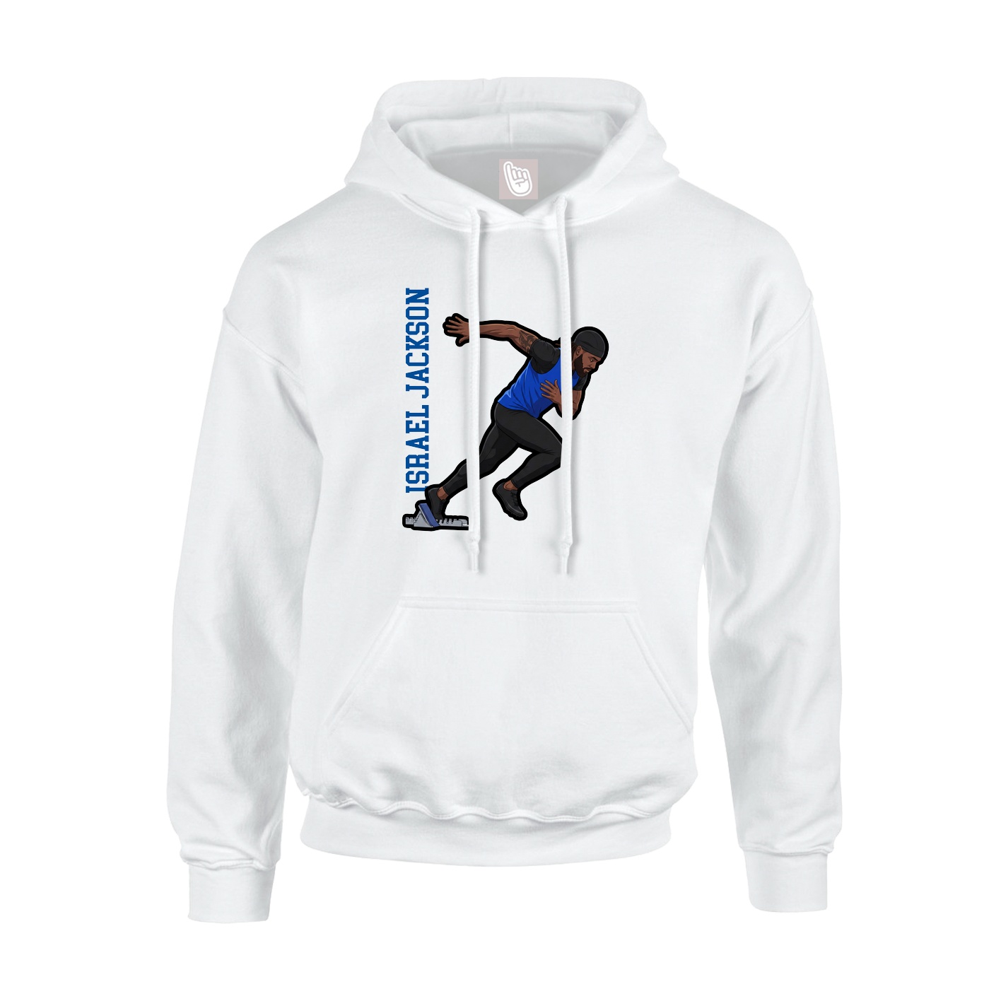 Hoodie — Name Vertical in White