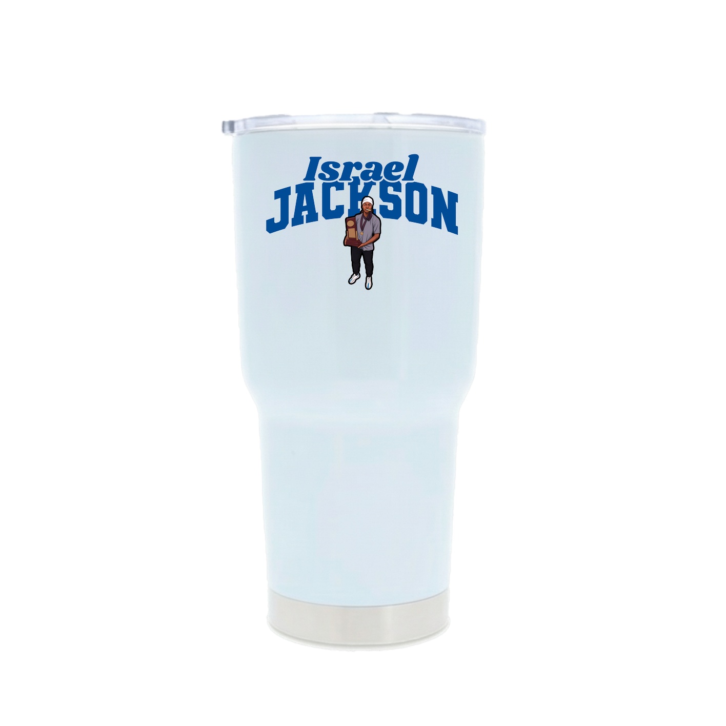 30oz Stainless Steel Tumbler — Signature Arch in White