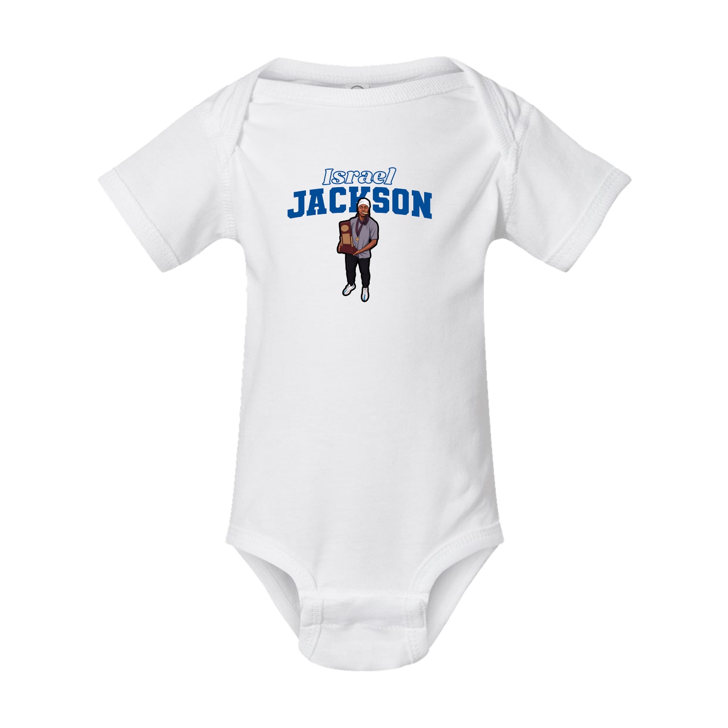 Baby Onesie — Name Arch in White