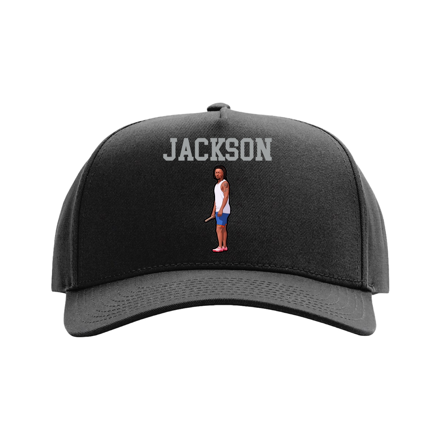 Full Fabric Five-Panel Champ Cap — Shirsey in Black