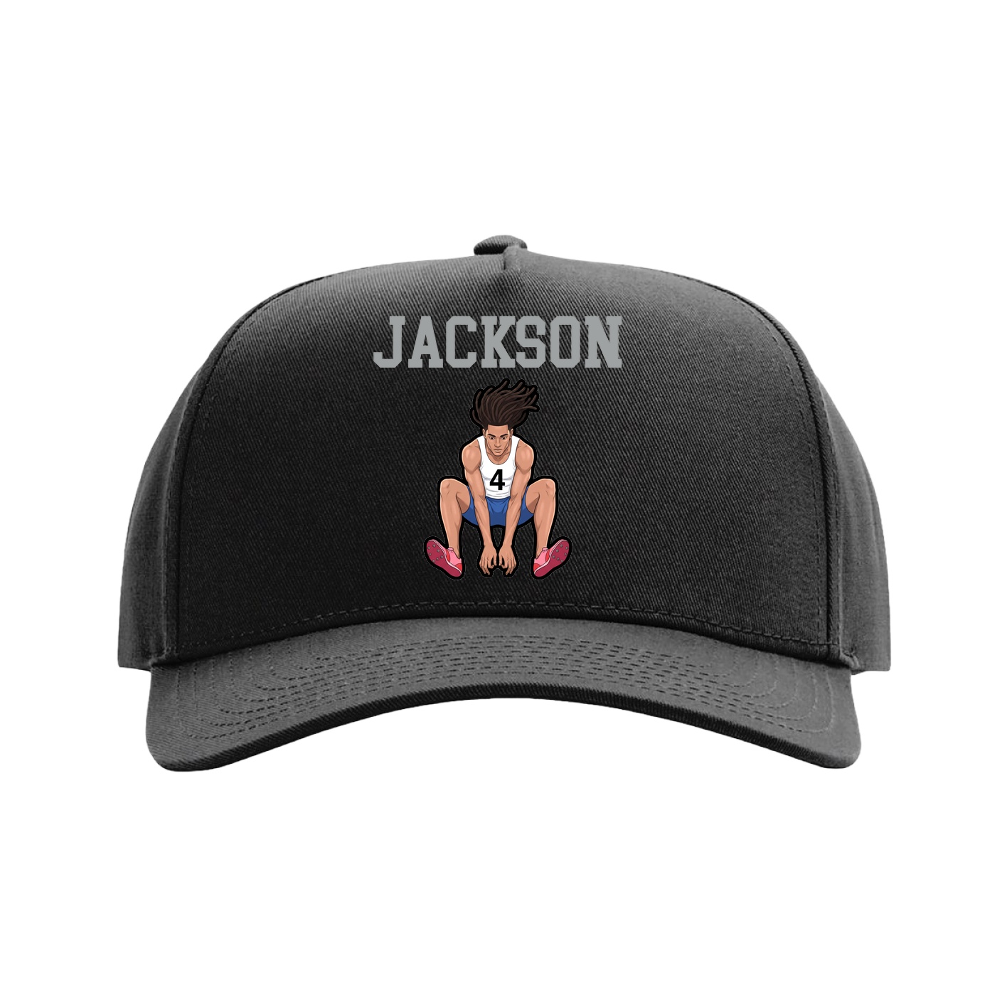 Full Fabric Five-Panel Champ Cap — Shirsey in Black