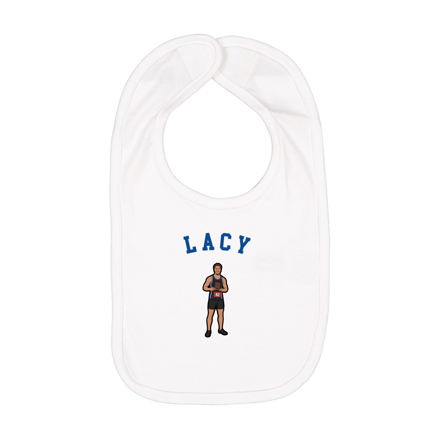 Infant Bib — Shirsey Arch in White