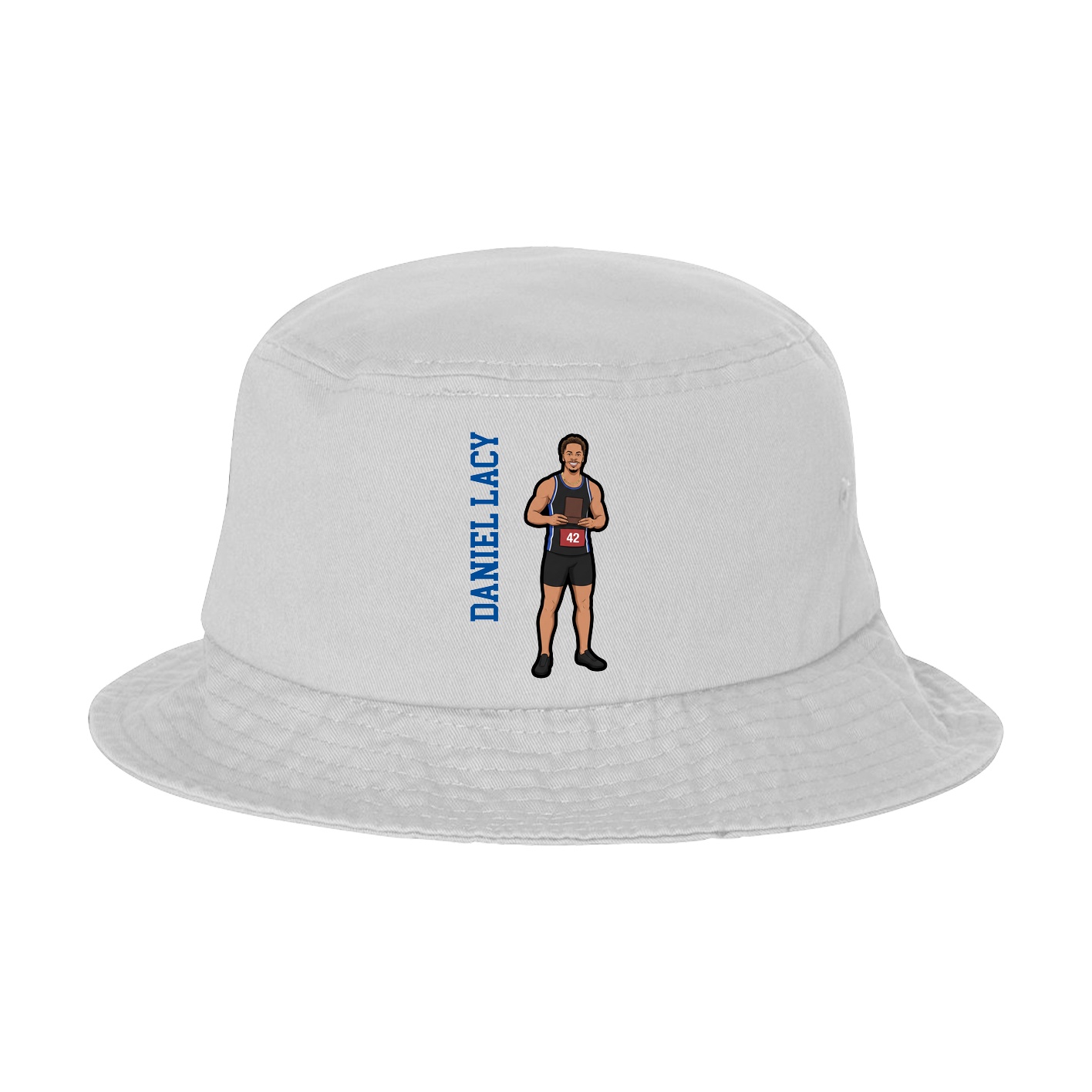 Bucket Cap — Name Vertical in White