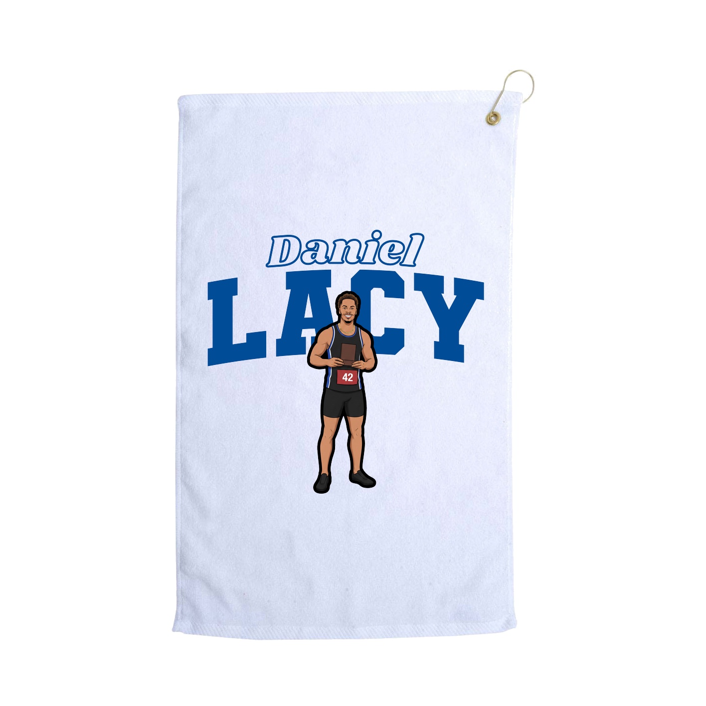Golf Towel — Name Arch in White
