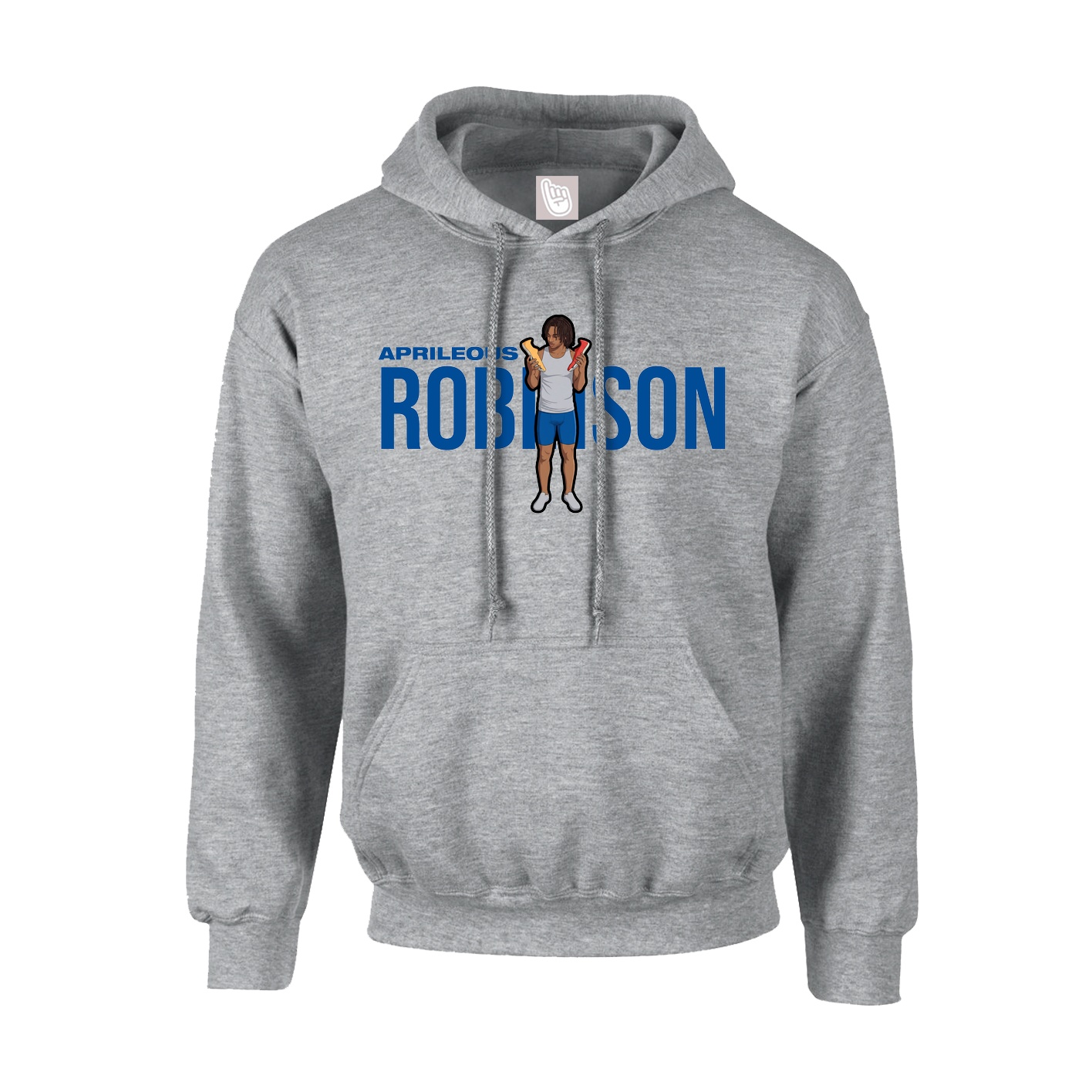 Hoodie — Player Name in Grey