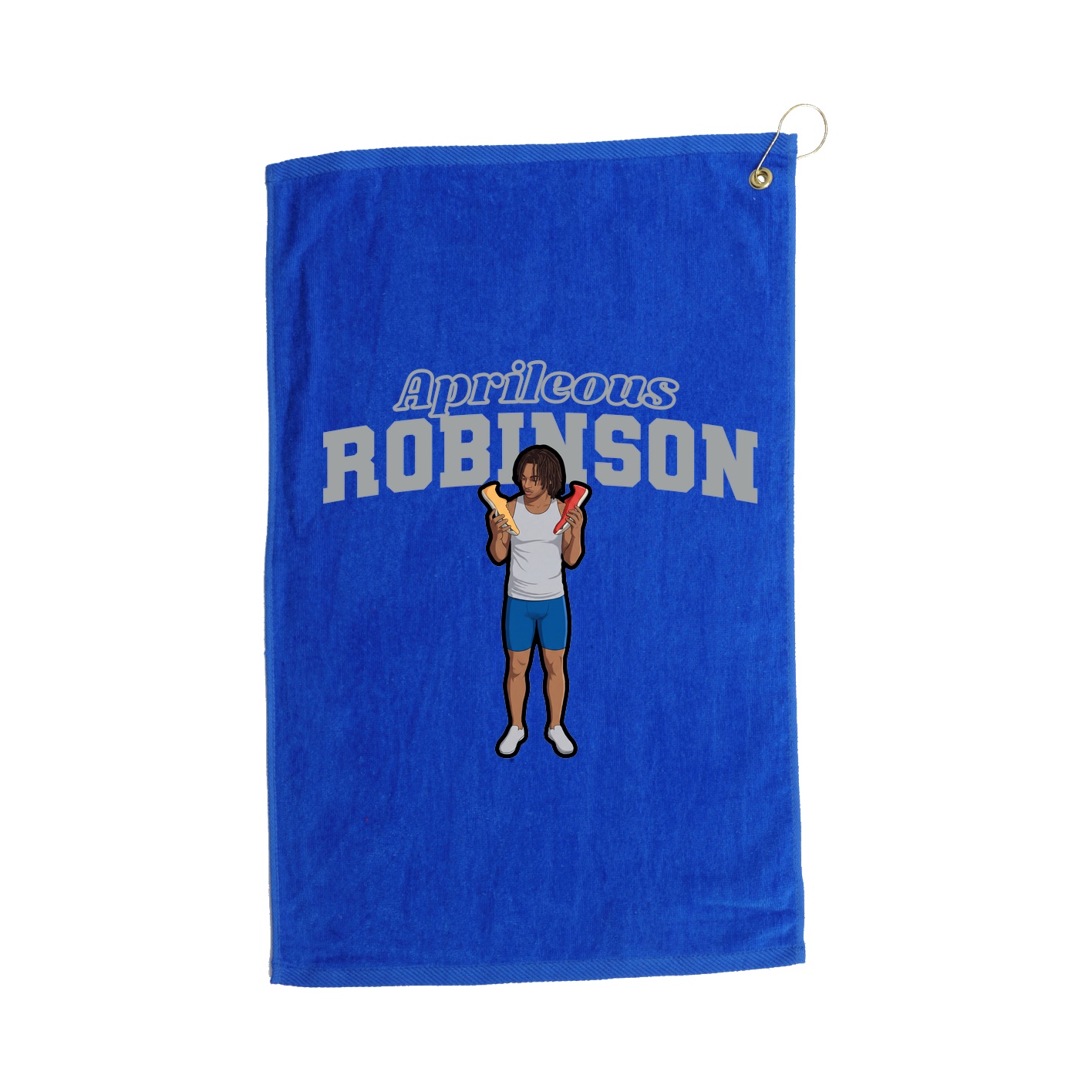 Golf Towel — Name Arch in Royal