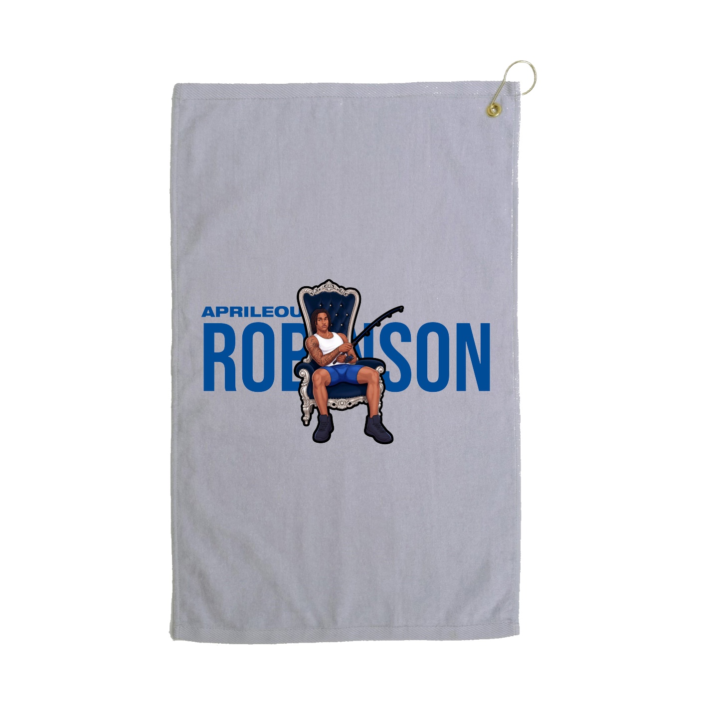 Golf Towel — Player Name in Grey