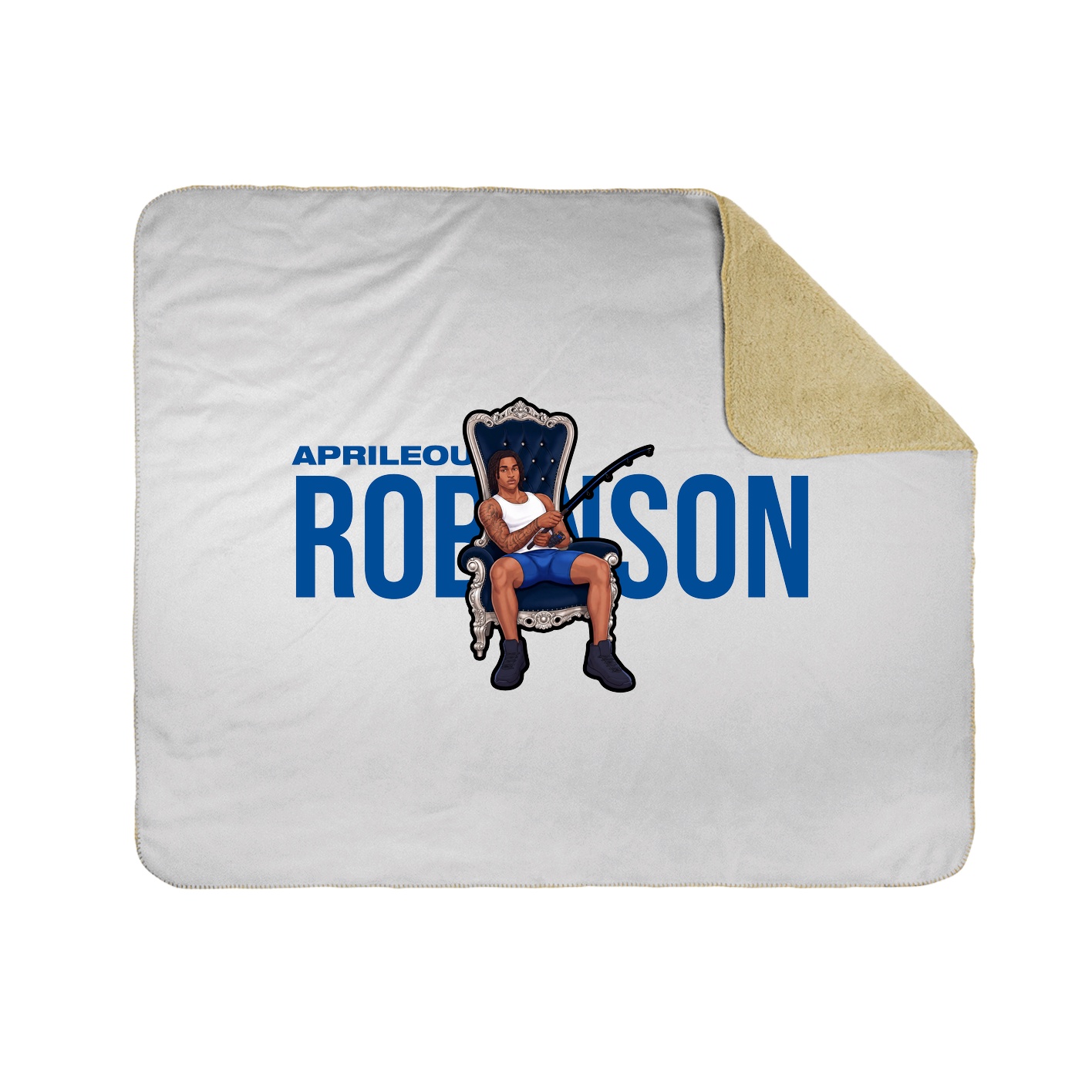 Throw Blanket — Player Name in White