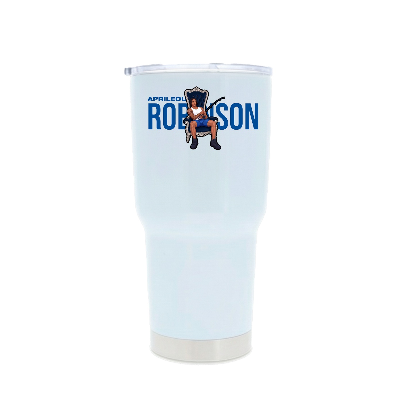 30oz Stainless Steel Tumbler — Player Name in White