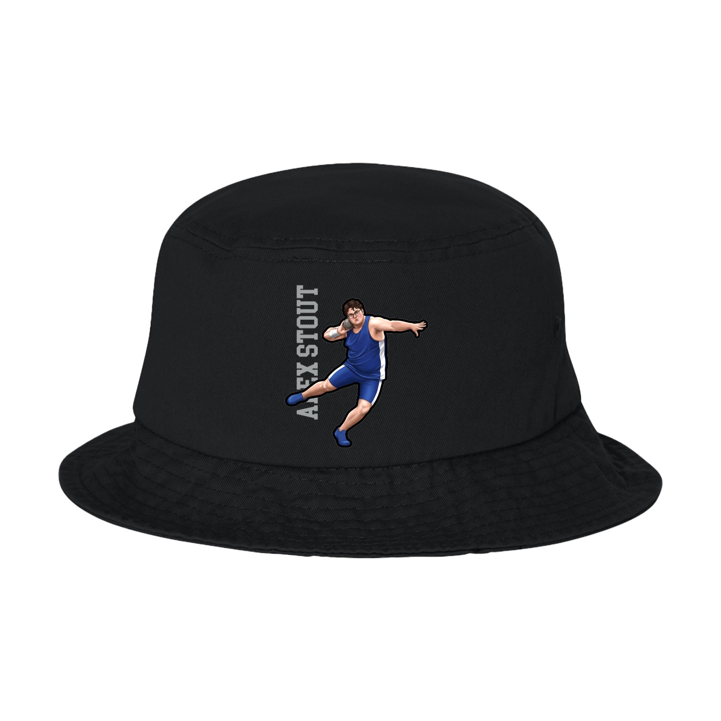 Bucket Cap — Name Vertical in Black