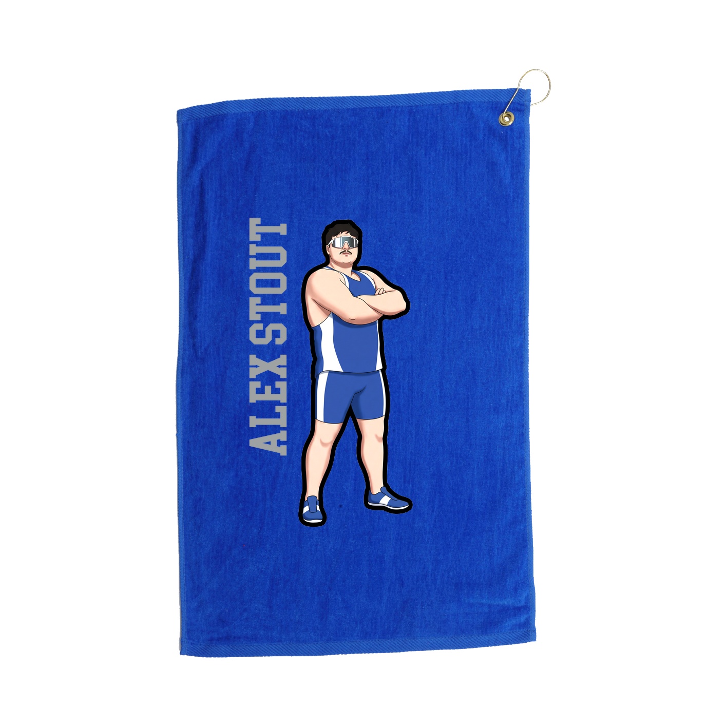 Golf Towel — Name Vertical in Royal