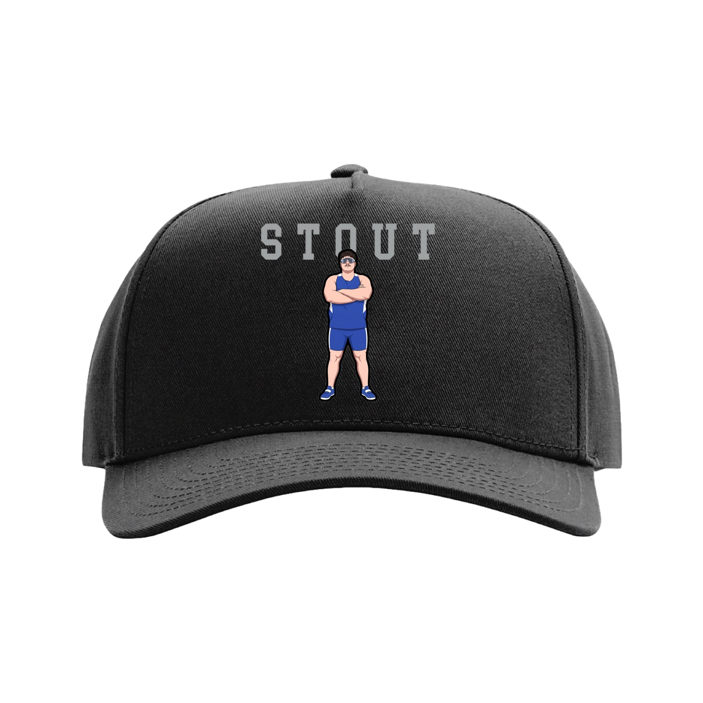 Full Fabric Five-Panel Champ Cap — Shirsey in Black