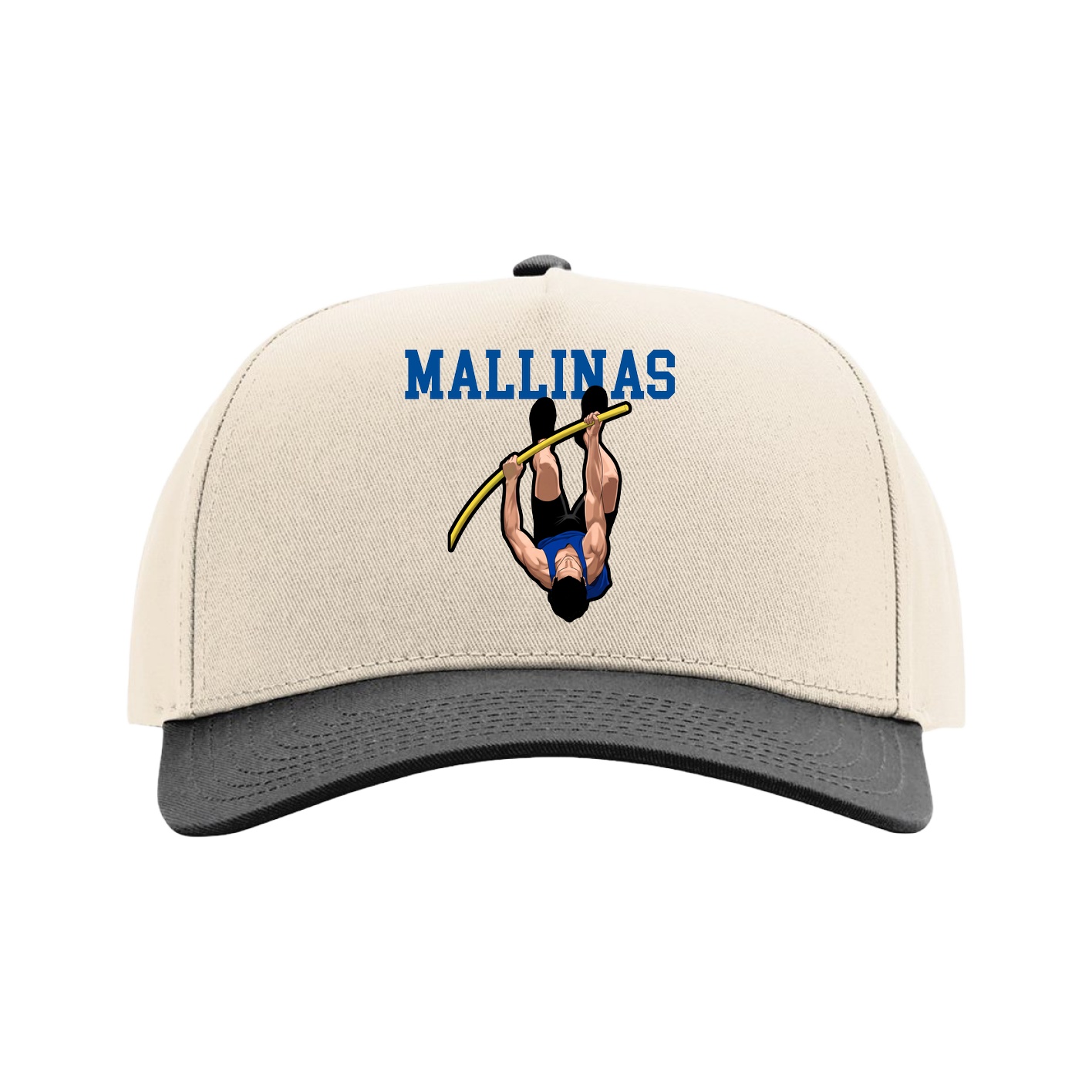 Full Fabric Five-Panel Champ Cap — Shirsey in Cream/Black