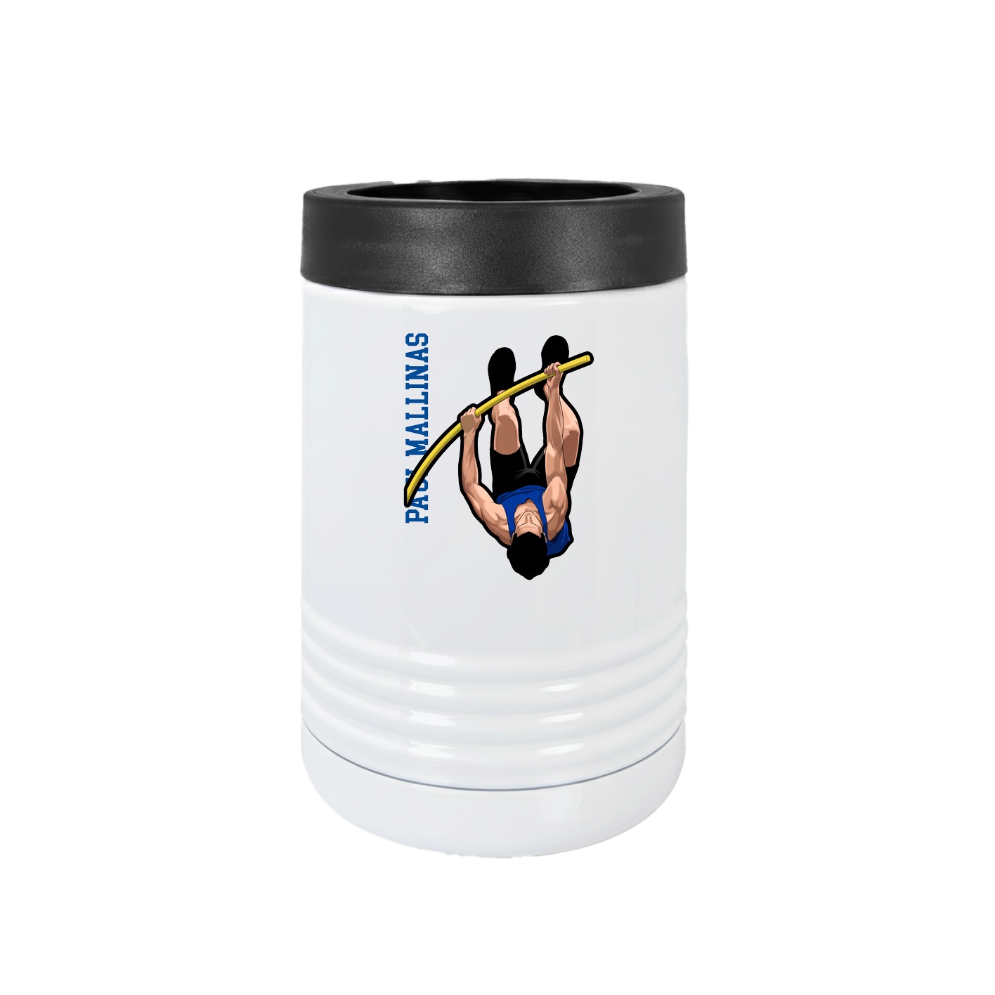 Beverage Holder — Name Vertical in White