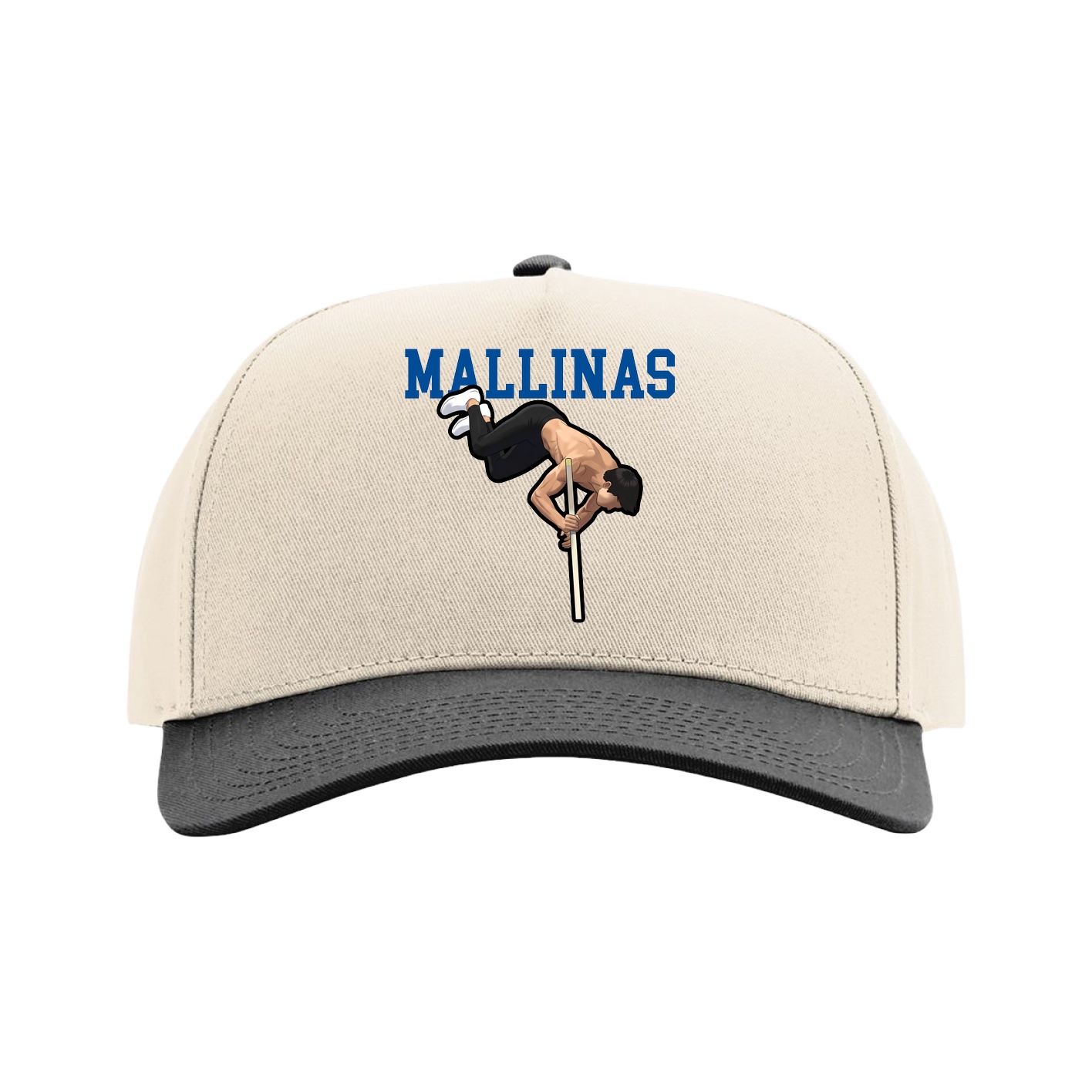 Full Fabric Five-Panel Champ Cap — Shirsey in Cream/Black