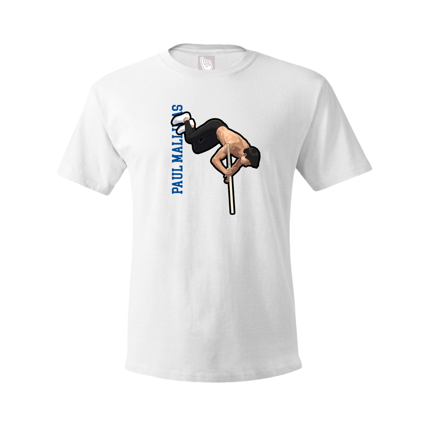 Youth Tee — Name Vertical in White
