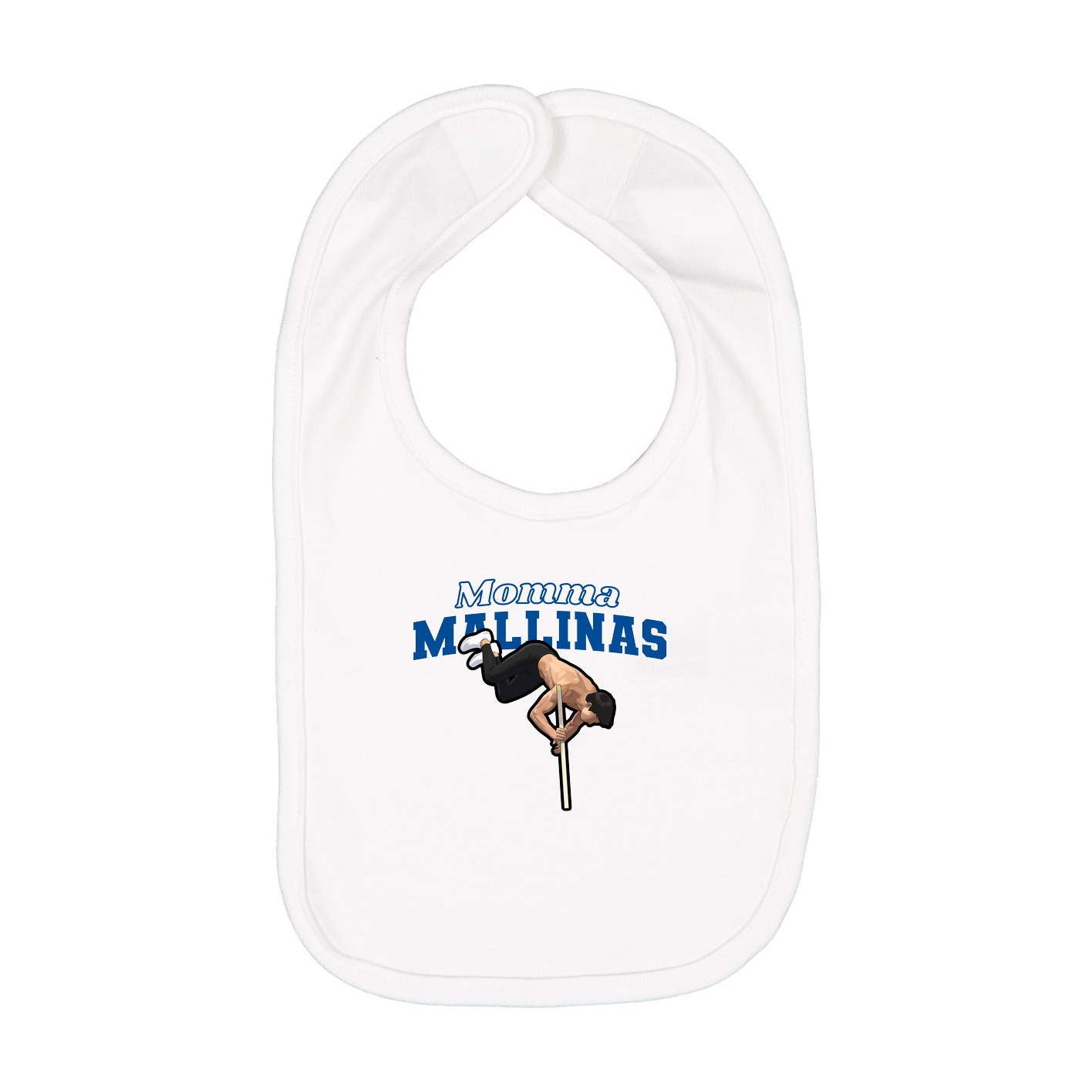 Infant Bib — Mothers Day Block in White