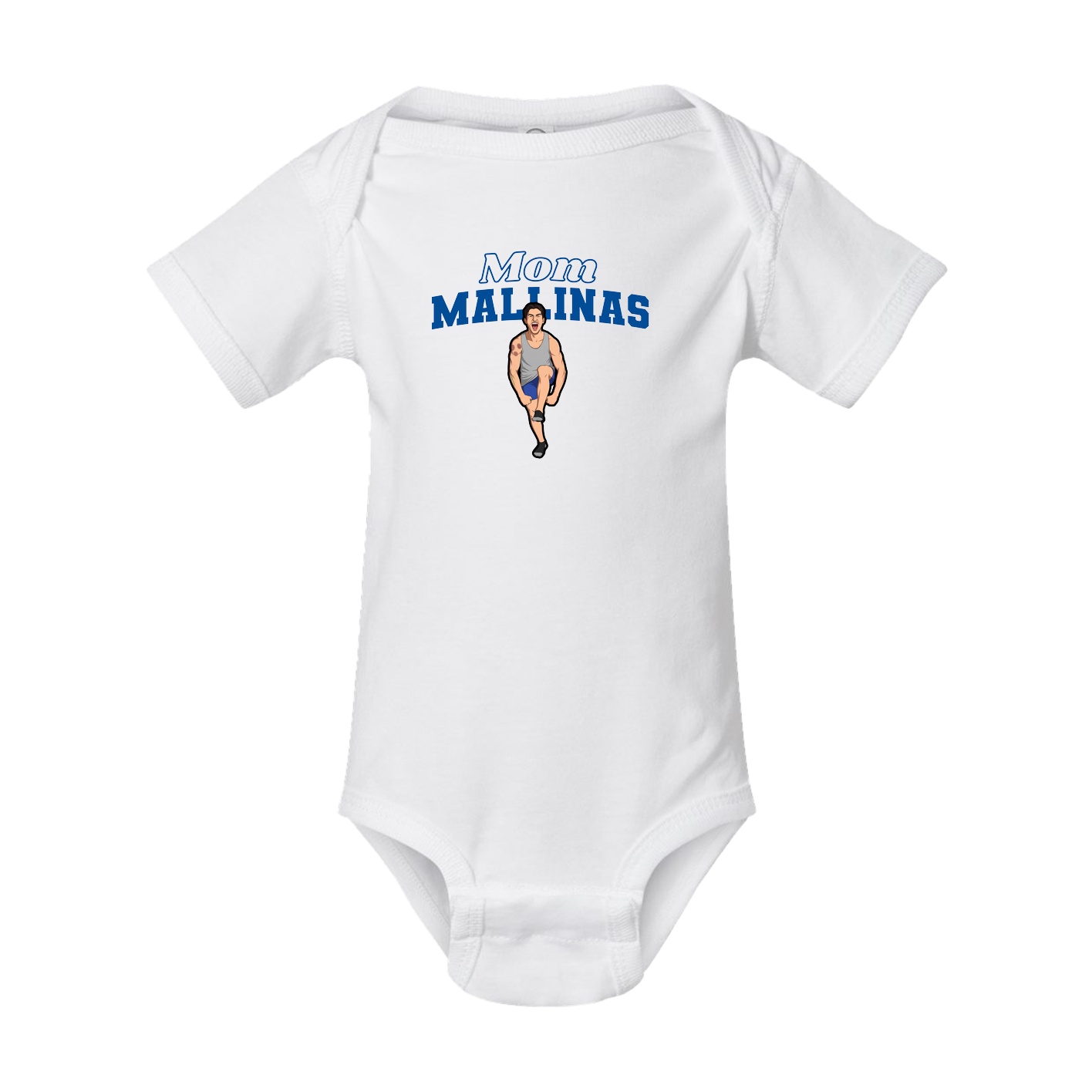Baby Onesie — Mothers Day Block in White