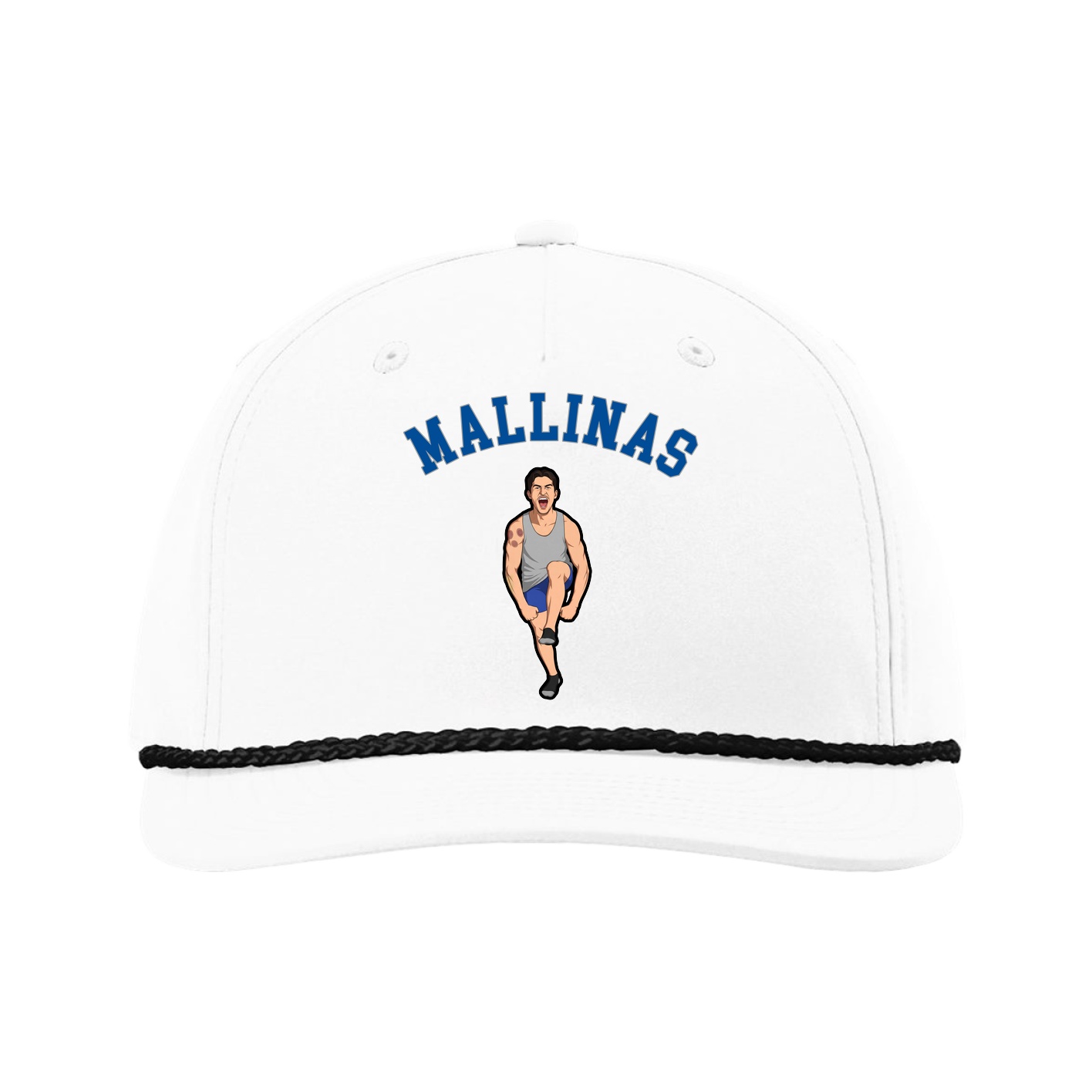 Five-Panel Classic Rope Cap — Shirsey Arch in White