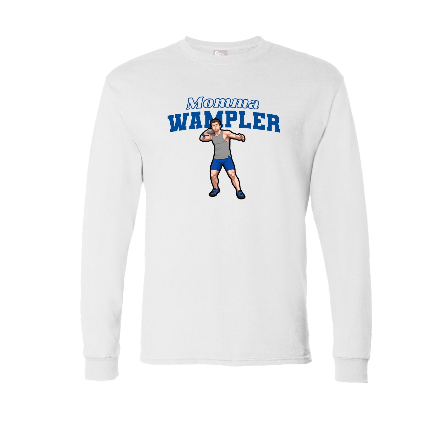 Long Sleeve Tee — Mothers Day Block in White