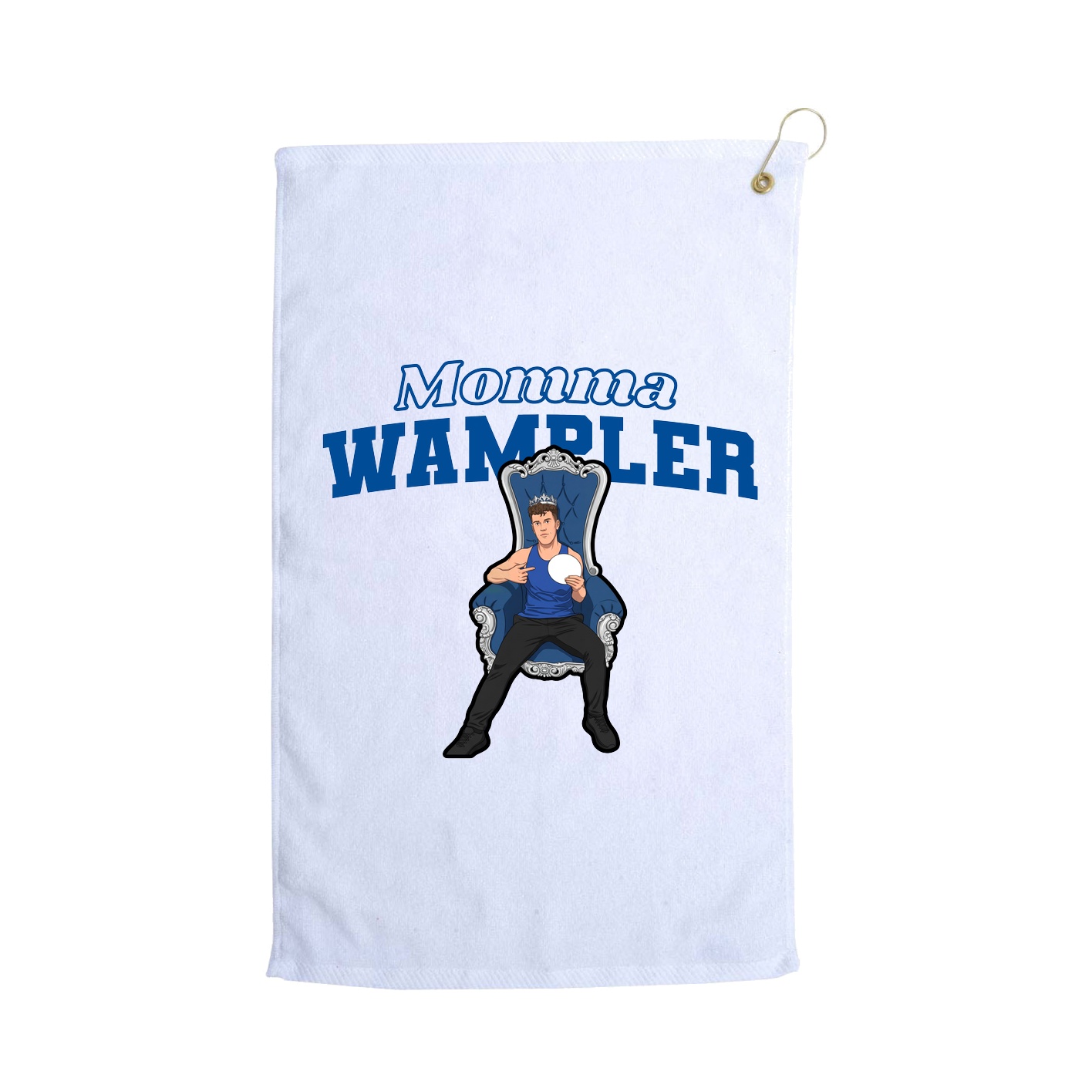 Golf Towel — Mothers Day Block in White