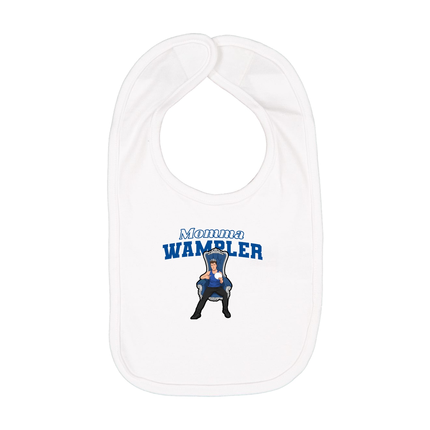 Infant Bib — Mothers Day Block in White