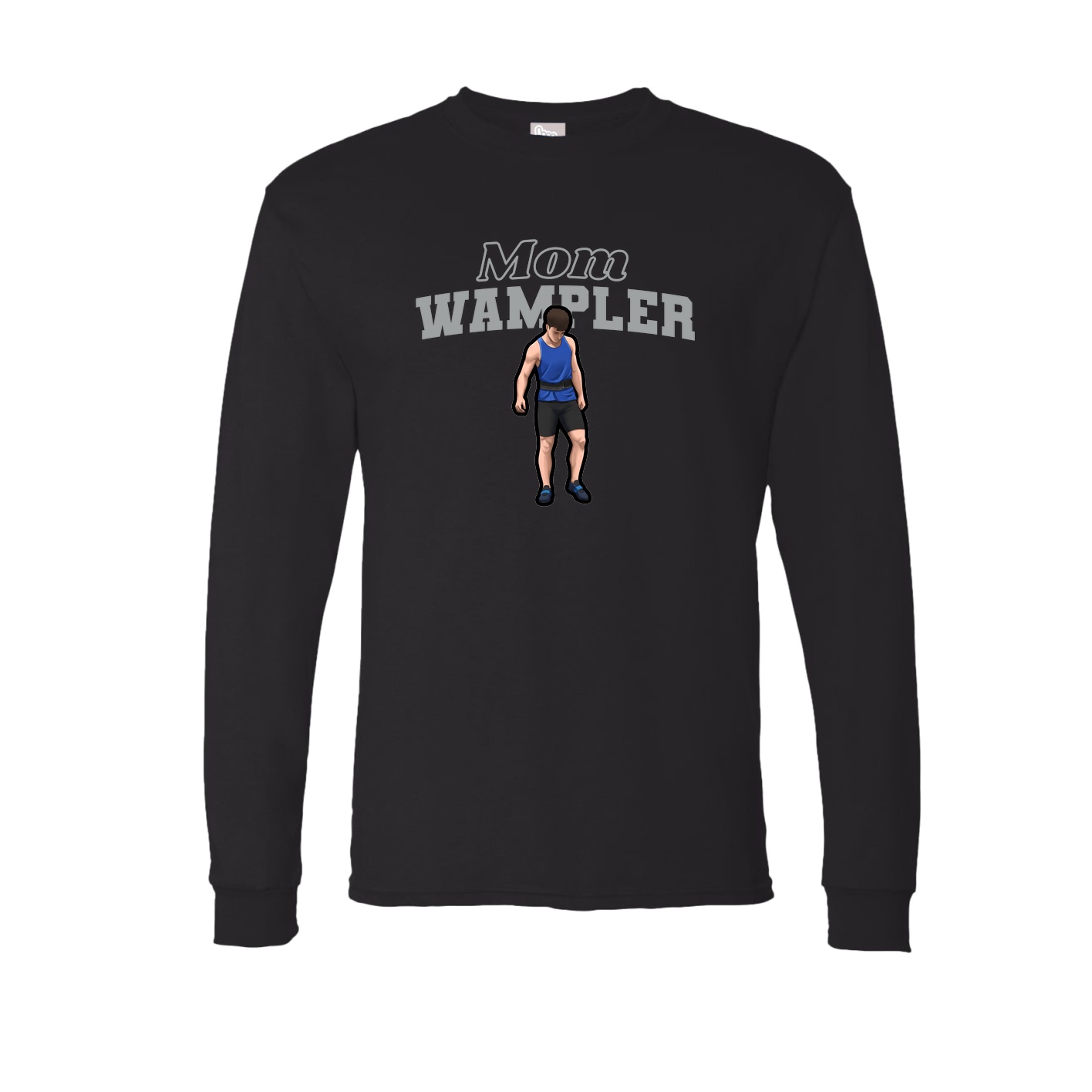 Long Sleeve Tee — Mothers Day Block in Black