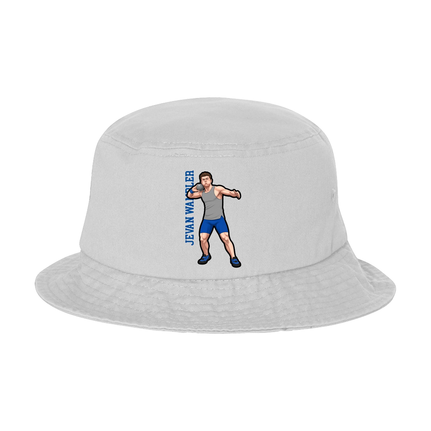 Bucket Cap — Name Vertical in White