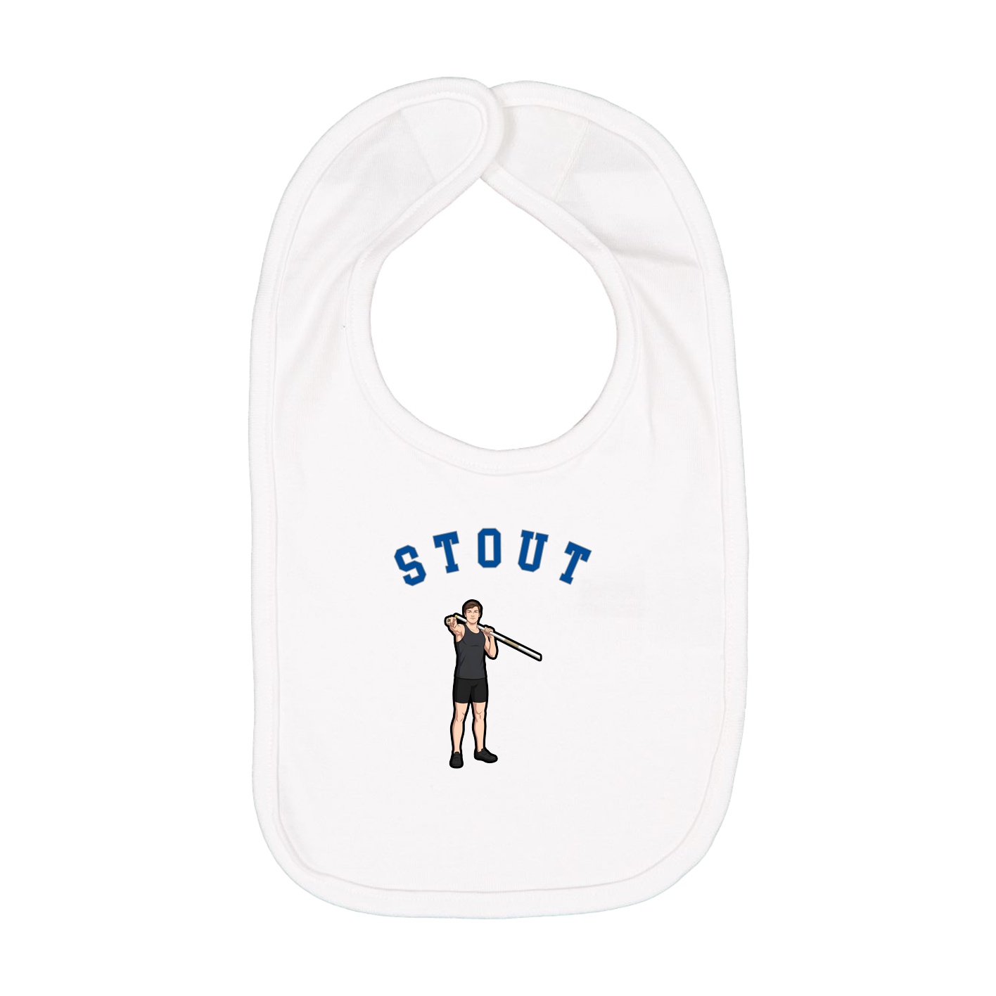Infant Bib — Shirsey Arch in White