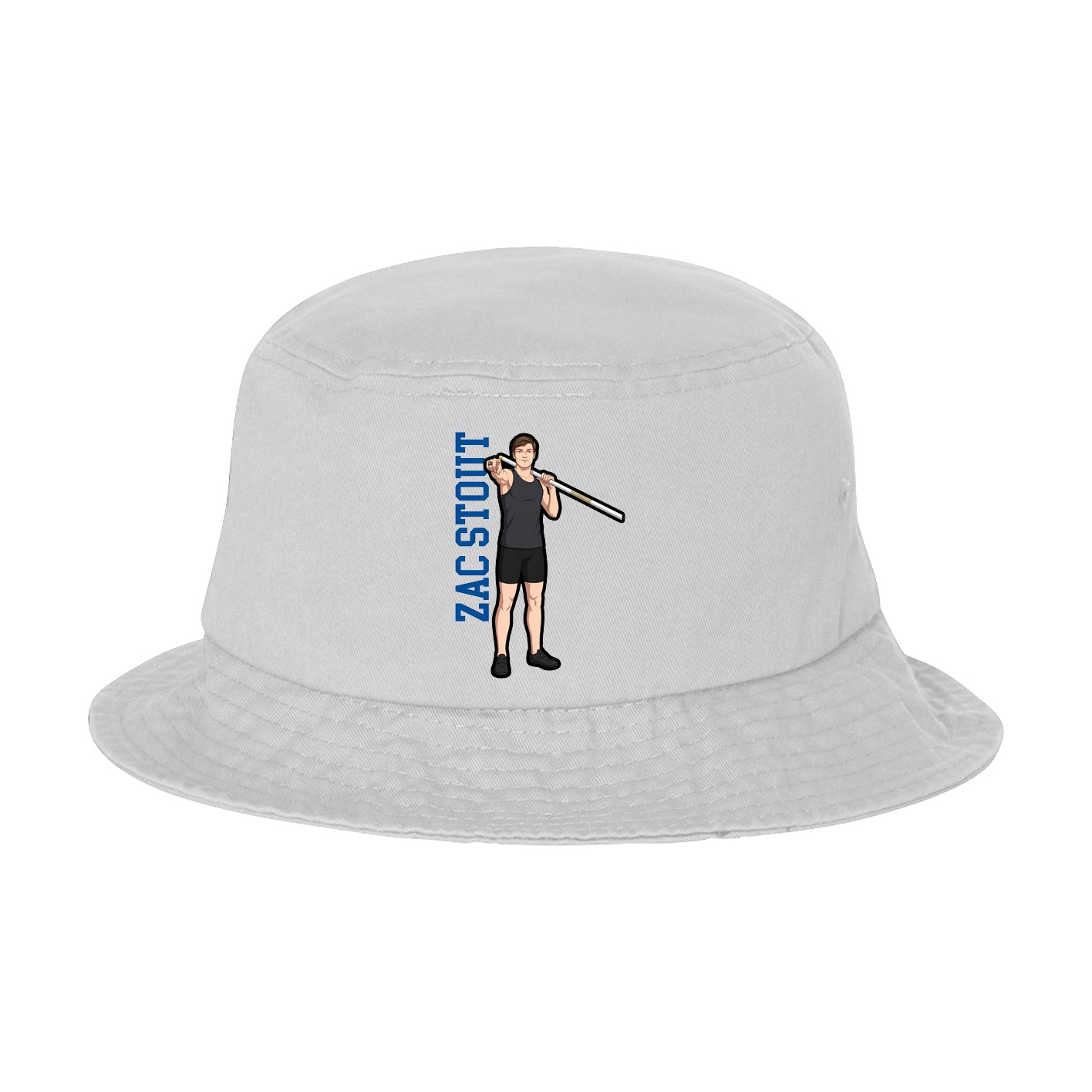 Bucket Cap — Name Vertical in White