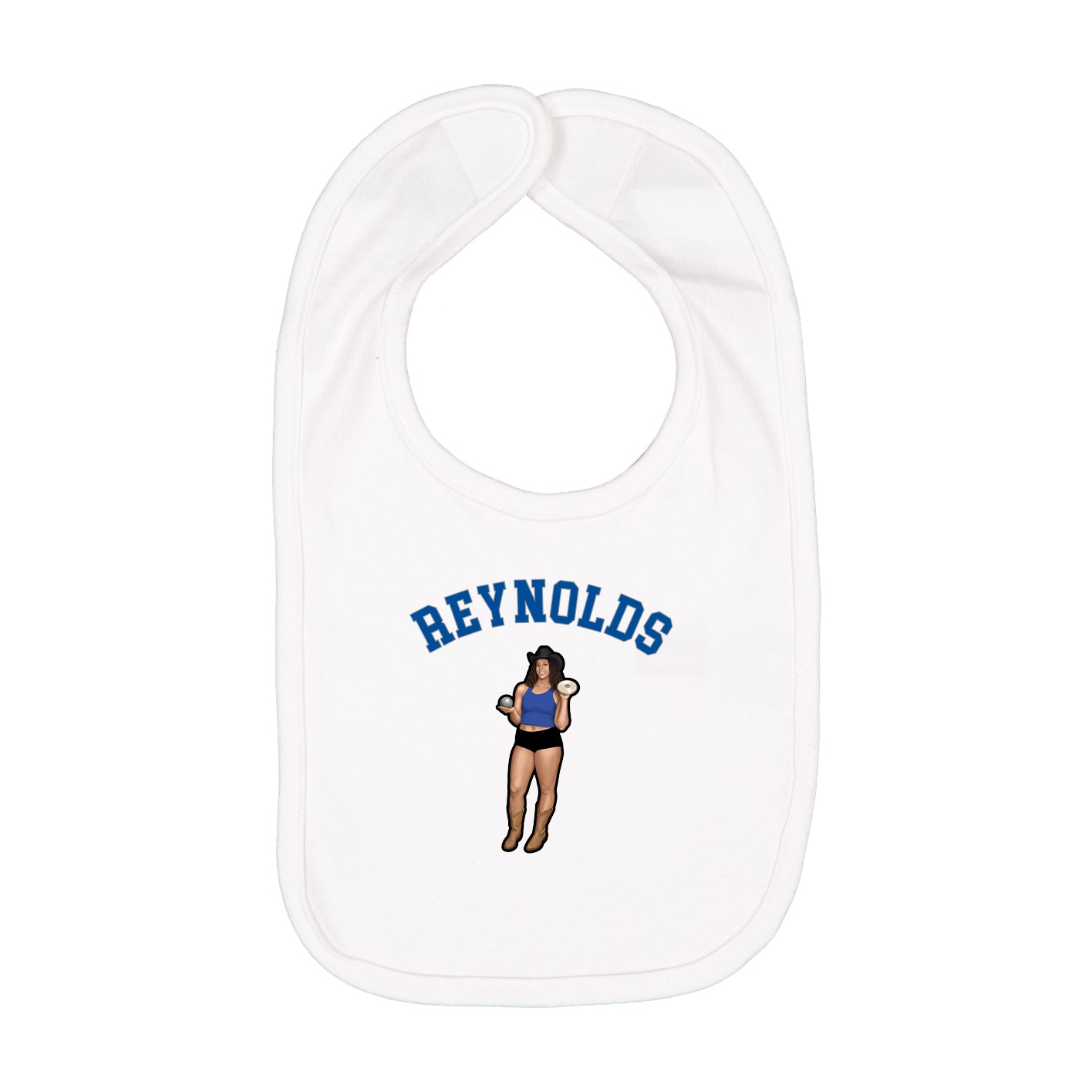 Infant Bib — Shirsey Arch in White