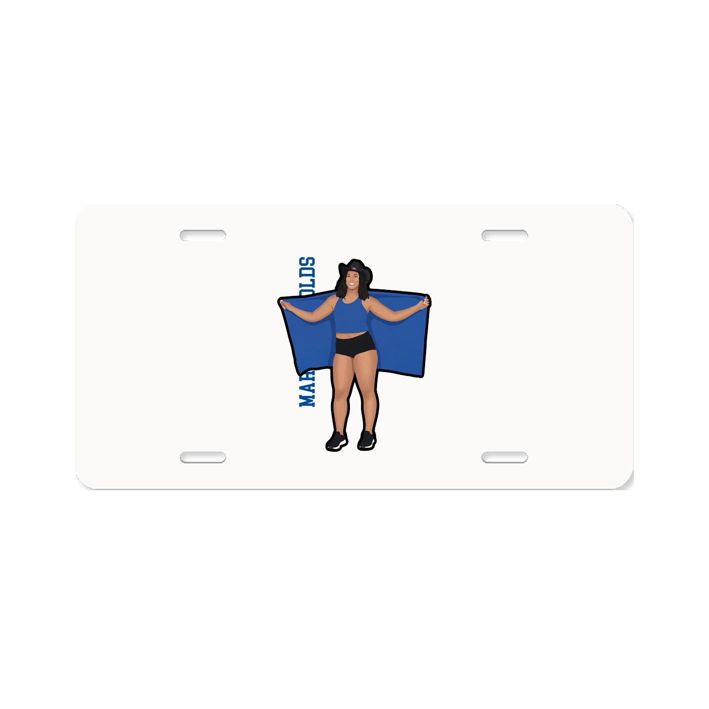 License Plate — Name Vertical in Classic