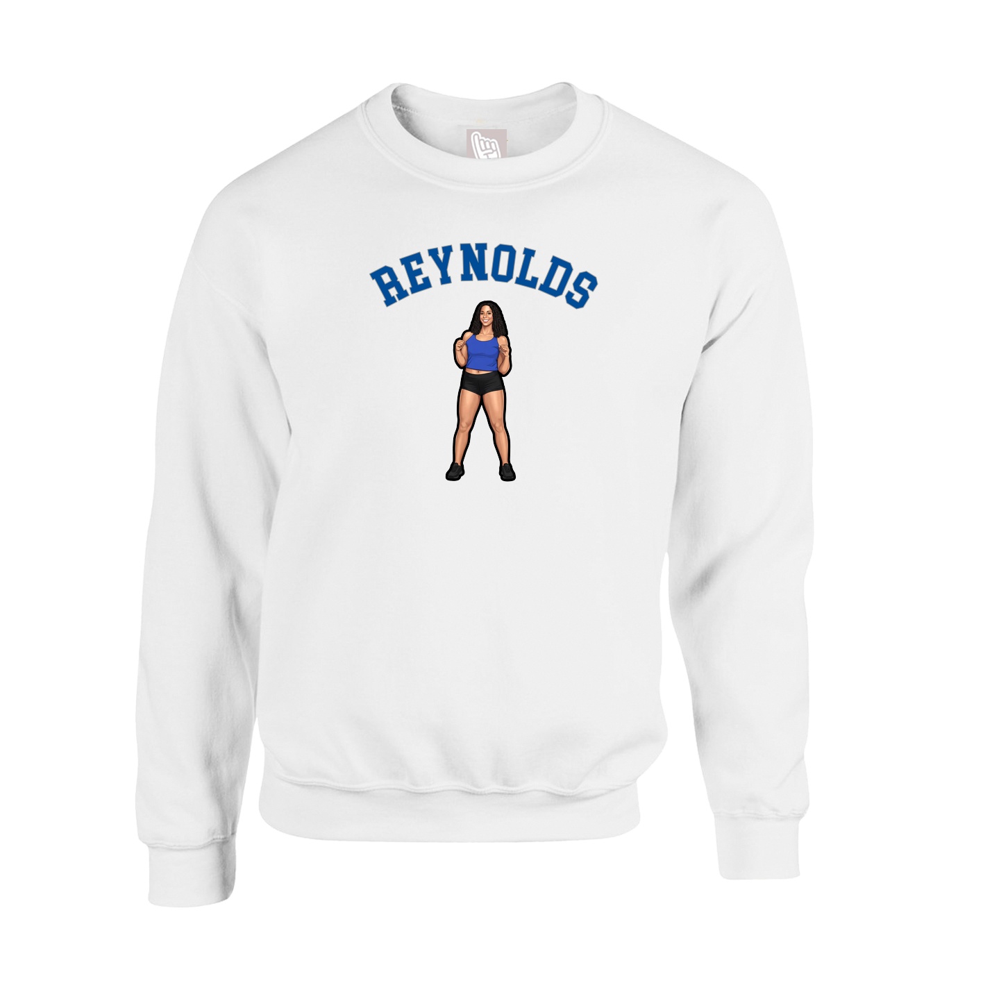 Fleece Crew — Shirsey Arch in White