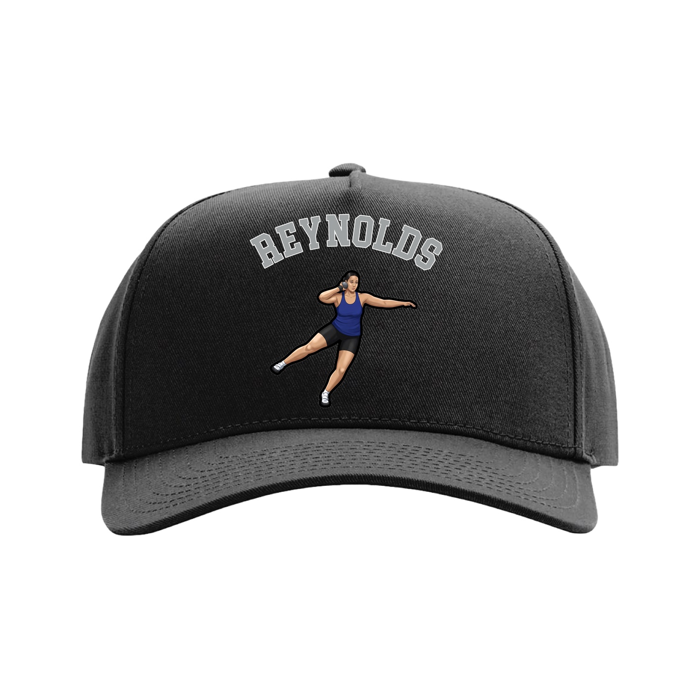 Full Fabric Five-Panel Champ Cap — Shirsey Arch in Black