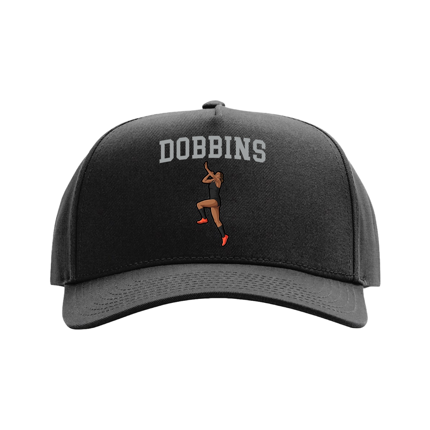 Full Fabric Five-Panel Champ Cap — Shirsey in Black