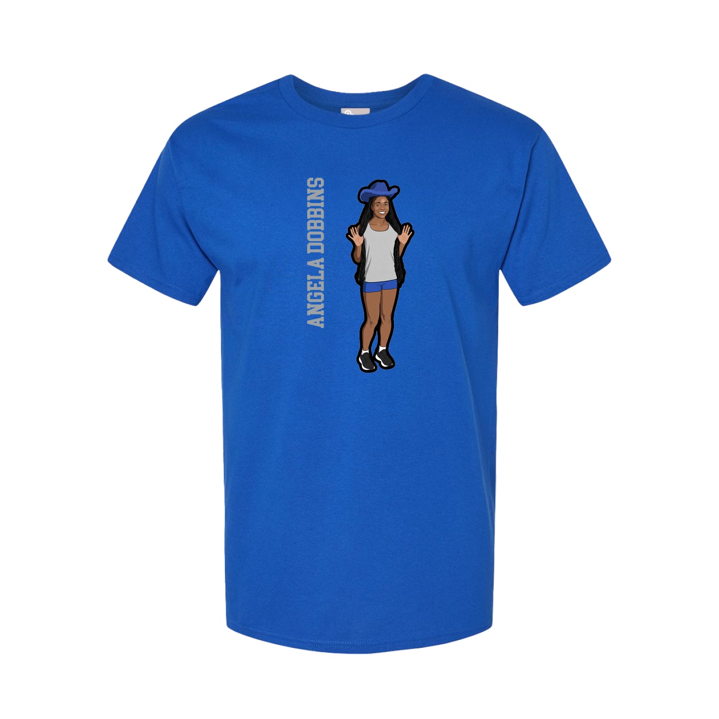 Tee — Name Vertical in Royal