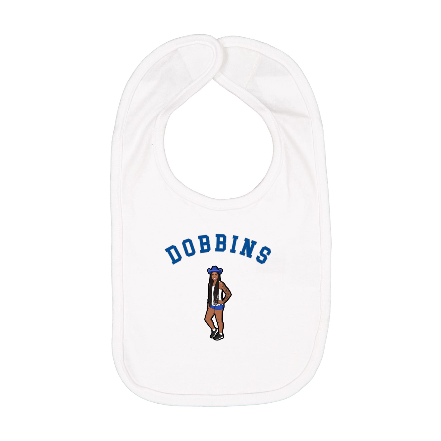 Infant Bib — Shirsey Arch in White